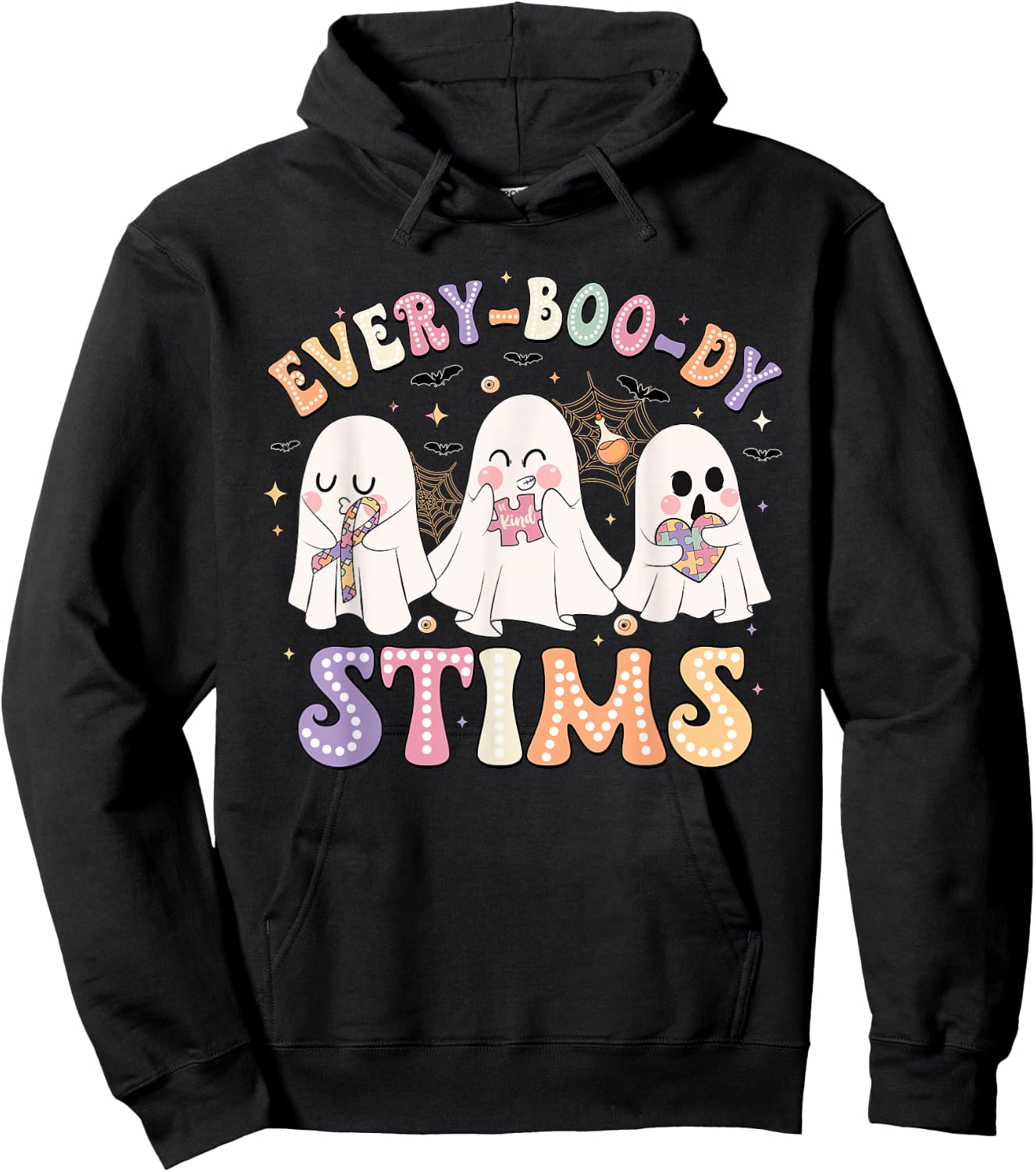 Everyboody Stims Halloween Special Education Spooky Autism Hoodie - Hoodie | Black