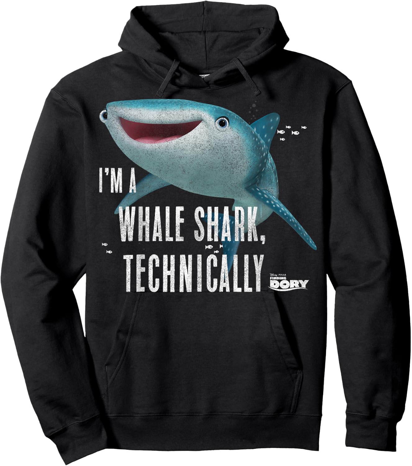 Disney Pixar Finding Dory I'm A Whale Shark Technically Hoodie - Hoodie | Black