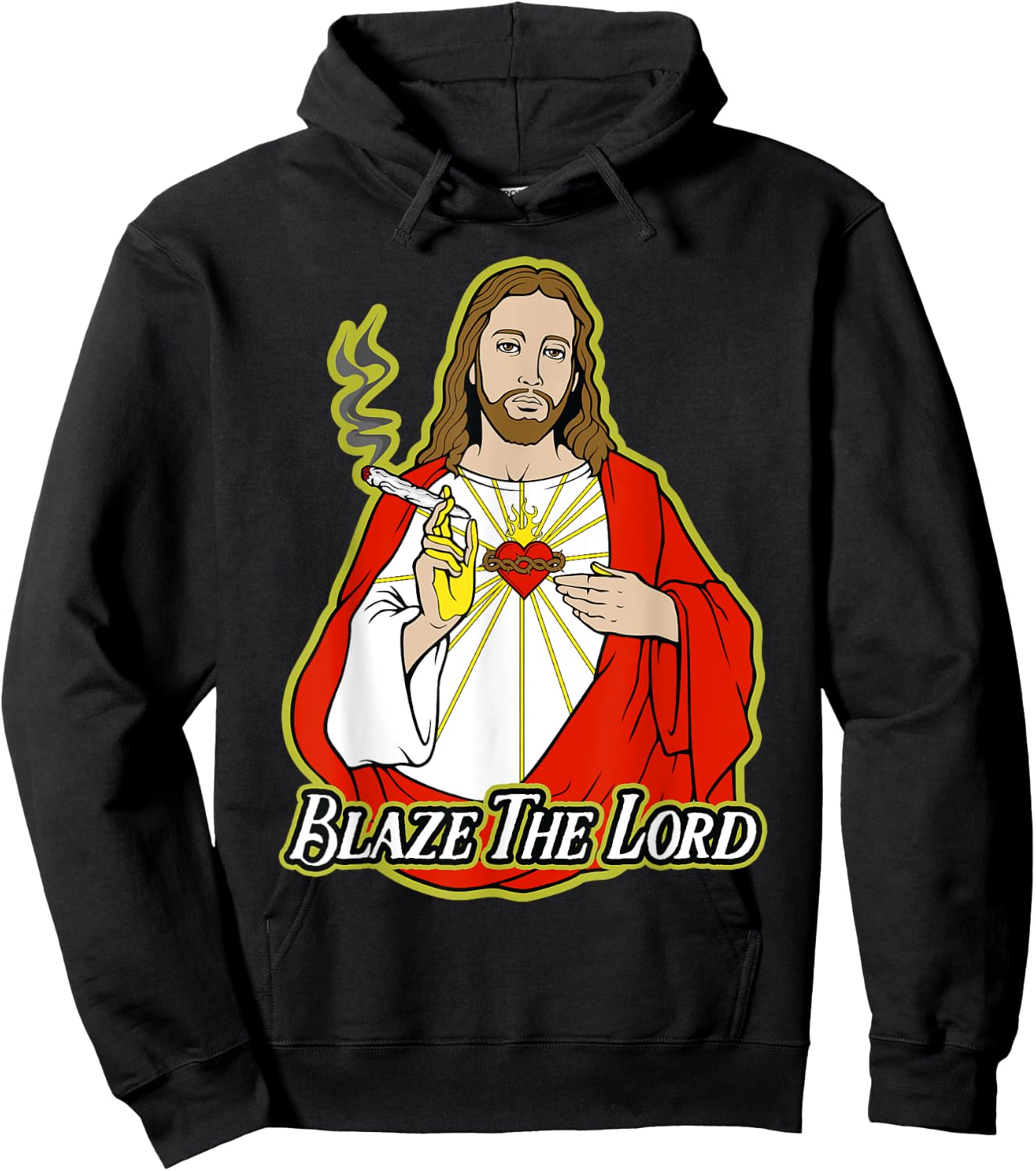 Marijuana Lord Jesus 420 Getting High Hoodie - Hoodie | Black