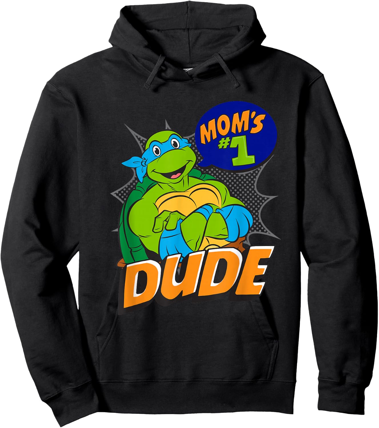 TMNT Leonardo Mom's #1 Dude Hoodie - Hoodie | Black