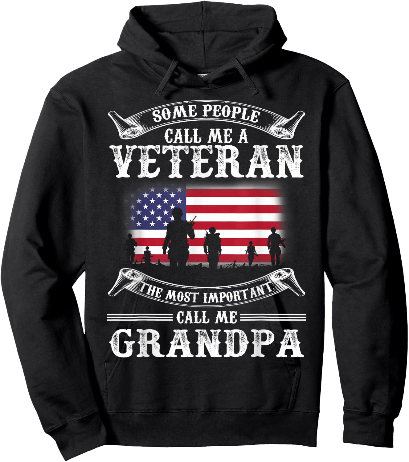 Proud Army Veteran Grandpa Fathers Day 2021 Shirt Gifts Hoodie - Hoodie | Black