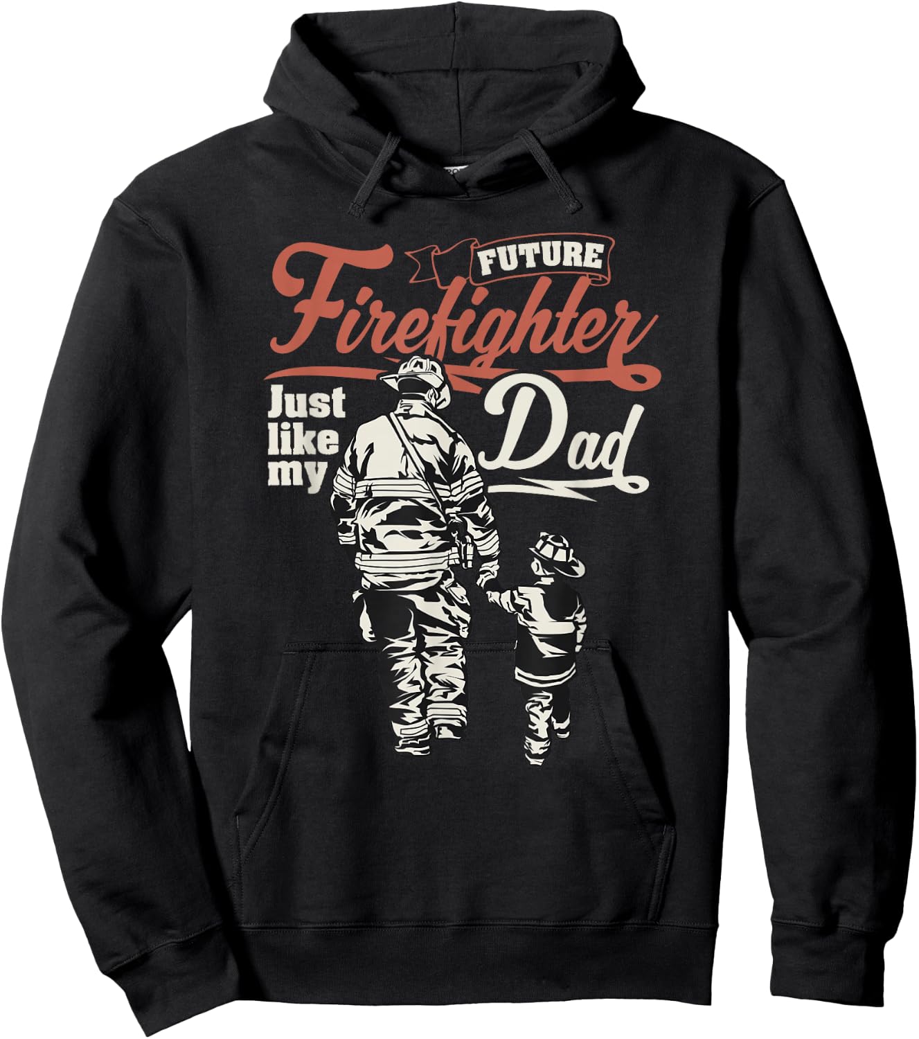 Future Firefighter Like My Dad Kids Gift Hoodie - Hoodie | Black
