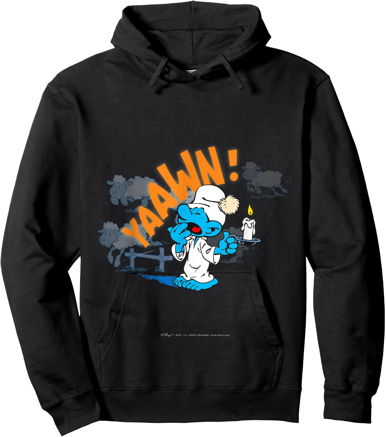 Sleepy Smurf Hoodie - Hoodie | Black