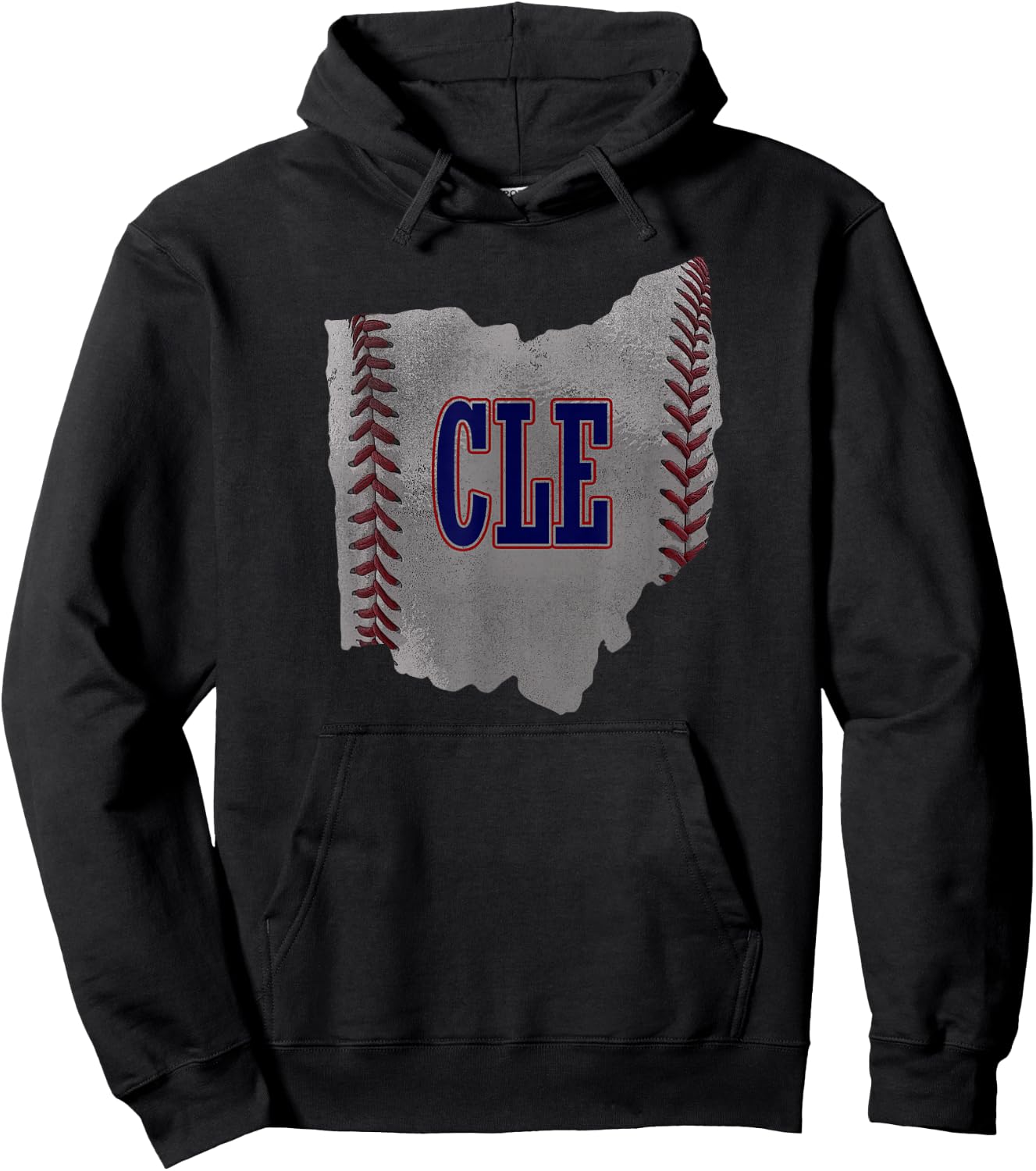 Cleveland Ohio Baseball Distressed Shirt With Co Hoodie - Hoodie | Black