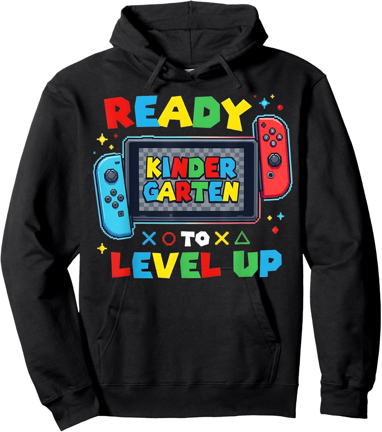 Ready to Level Up Gamer Kindergarten Boys Back to School Hoodie - Hoodie | Black