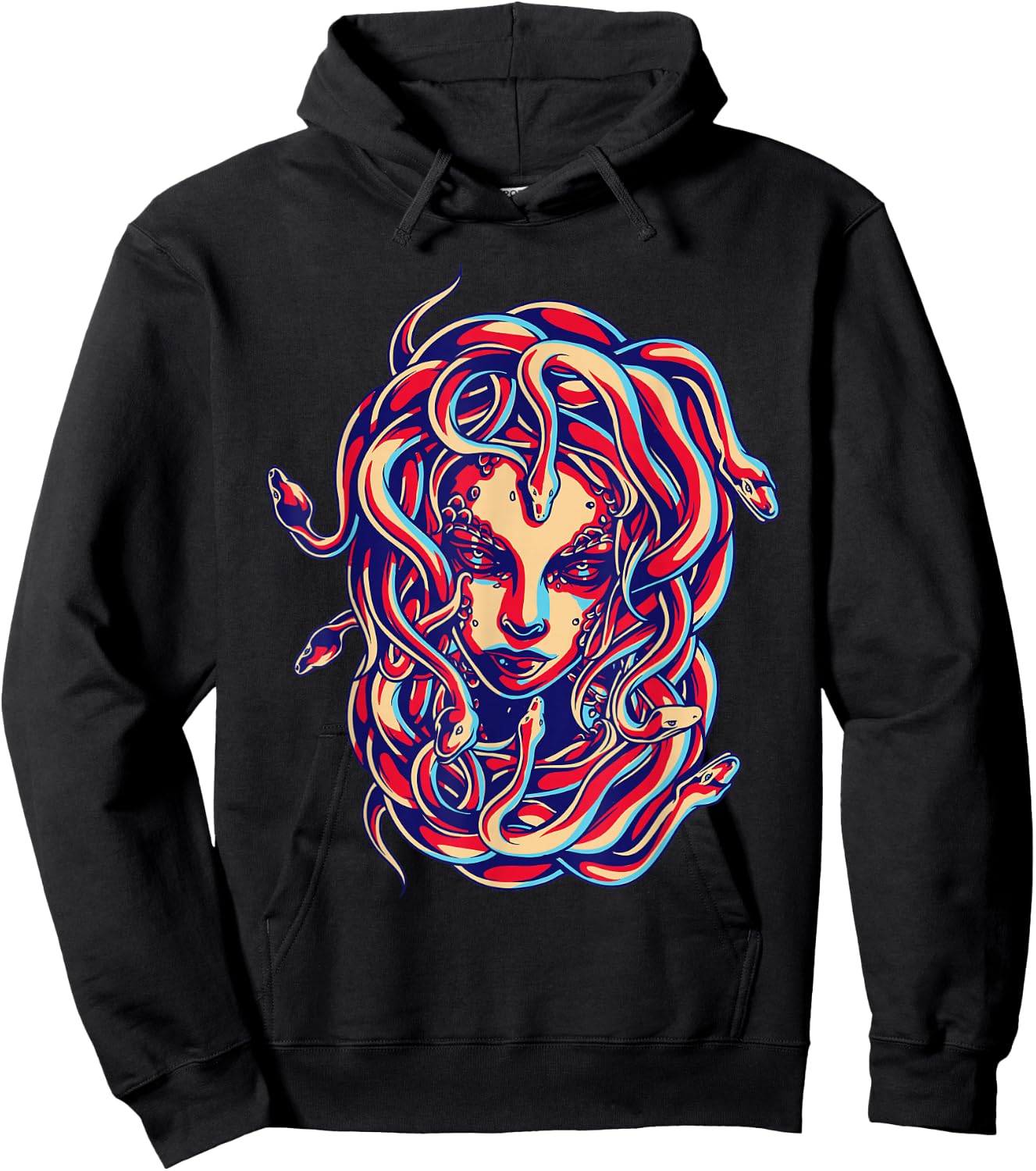 Medusa Head Snake Hair Greek Mythology Gift Hoodie - Hoodie | Black