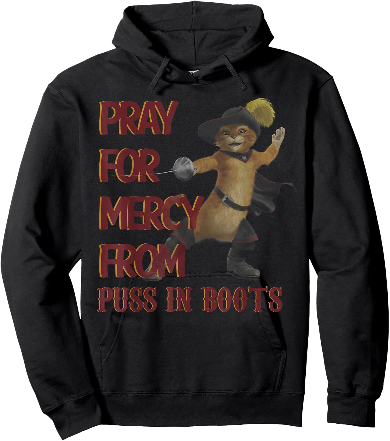 Shrek 2 Pray for Mercy from Puss in Boots Hoodie - Hoodie | Black