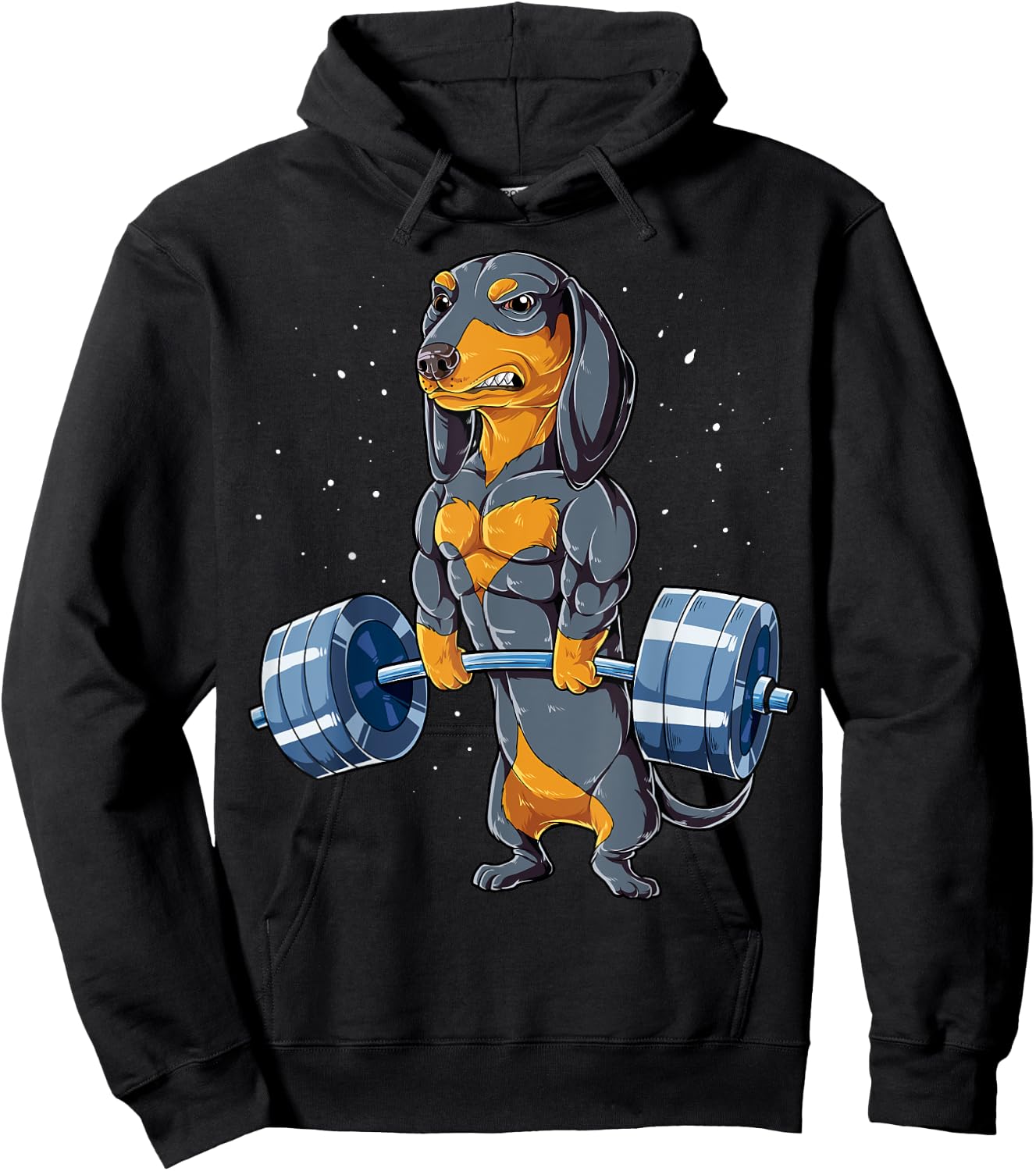 Dachshund Weightlifting Funny Deadlift Men Fitness Gym Gifts Small Hoodie - Hoodie | Black