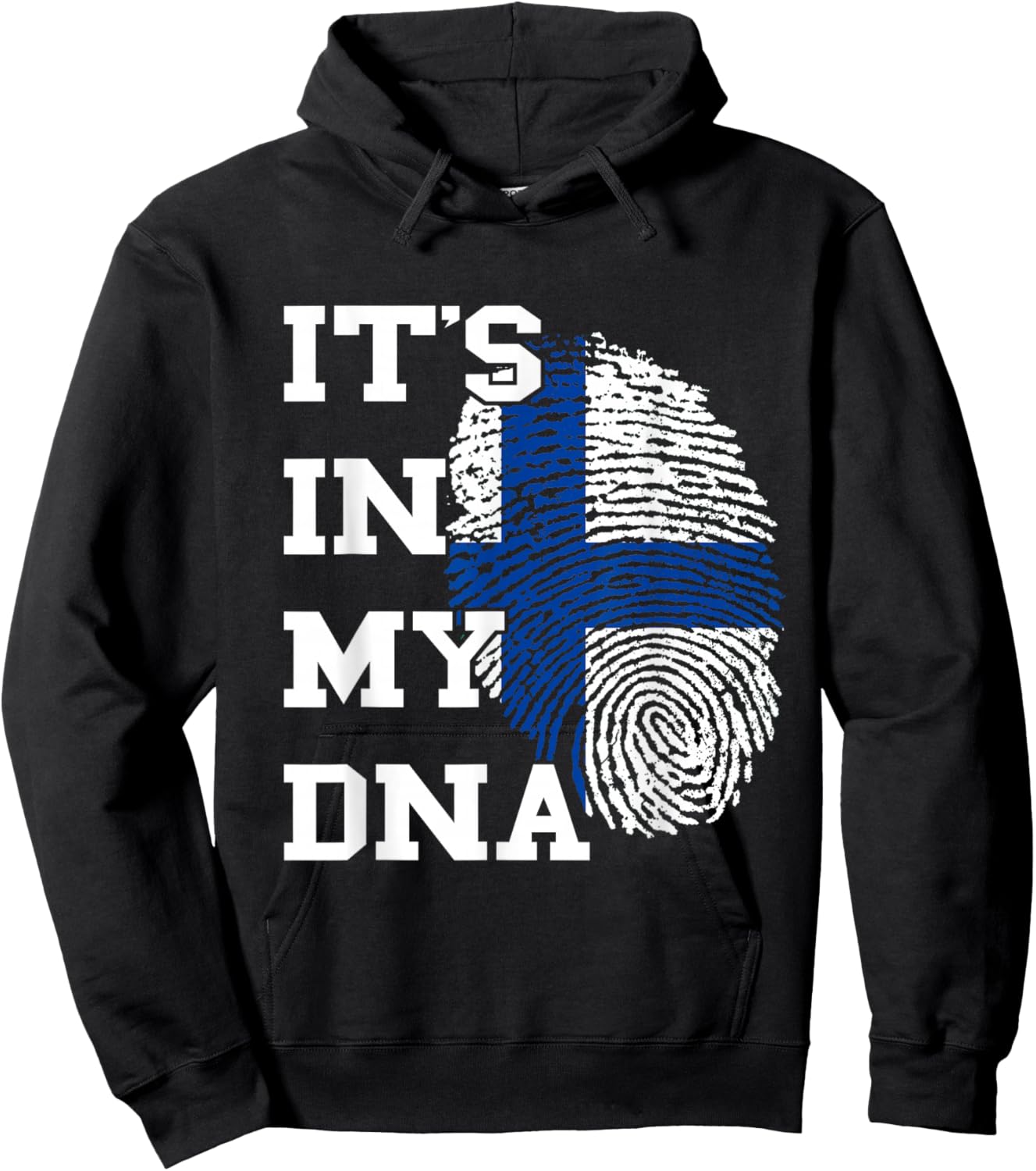 Finland Flag It's In My DNA Finnish Pride Finnish Roots Hoodie - Hoodie | Black