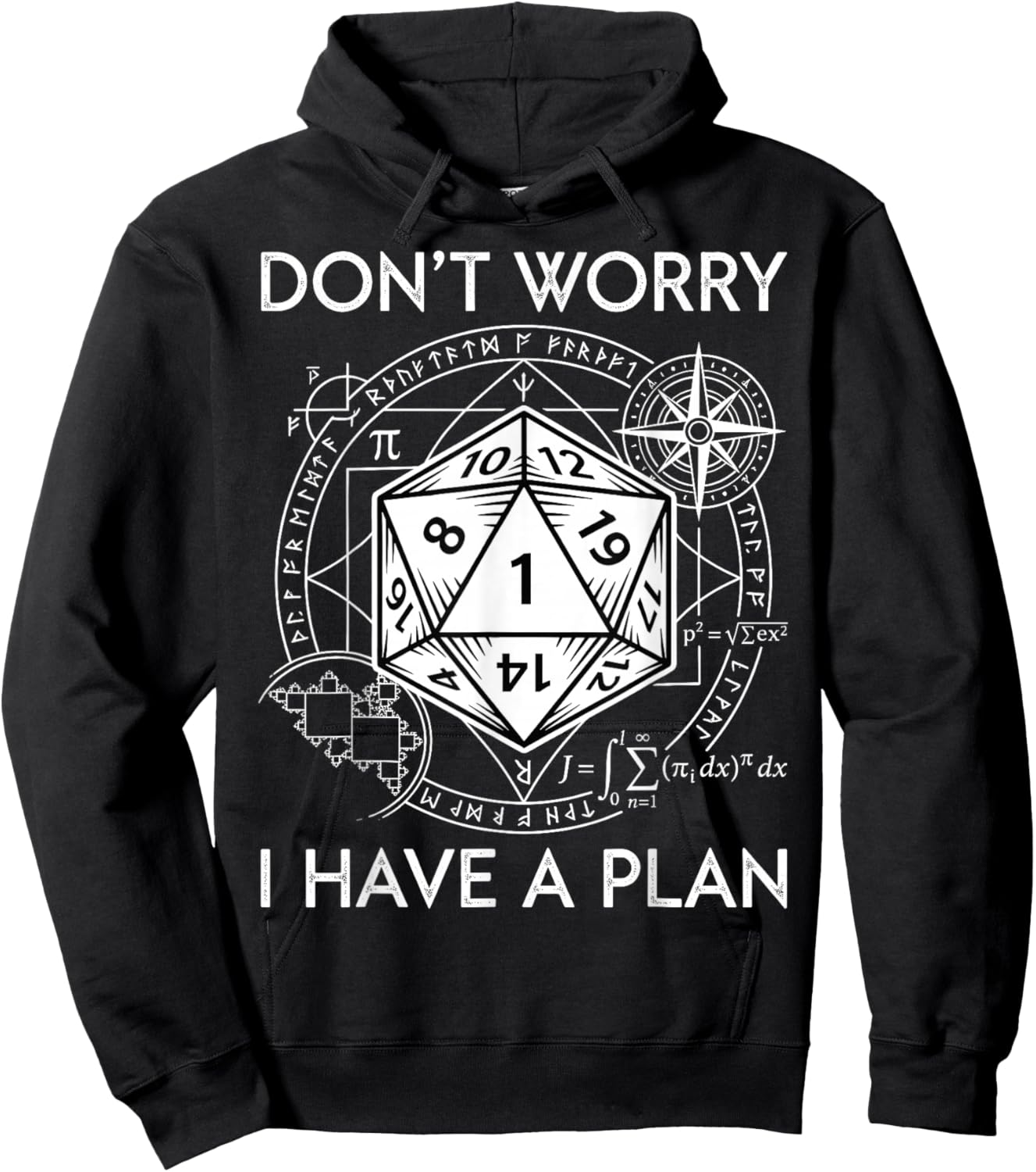 Don't Worry I Have a Plan Funny RPG Gamer D20 Hoodie - Hoodie | Black