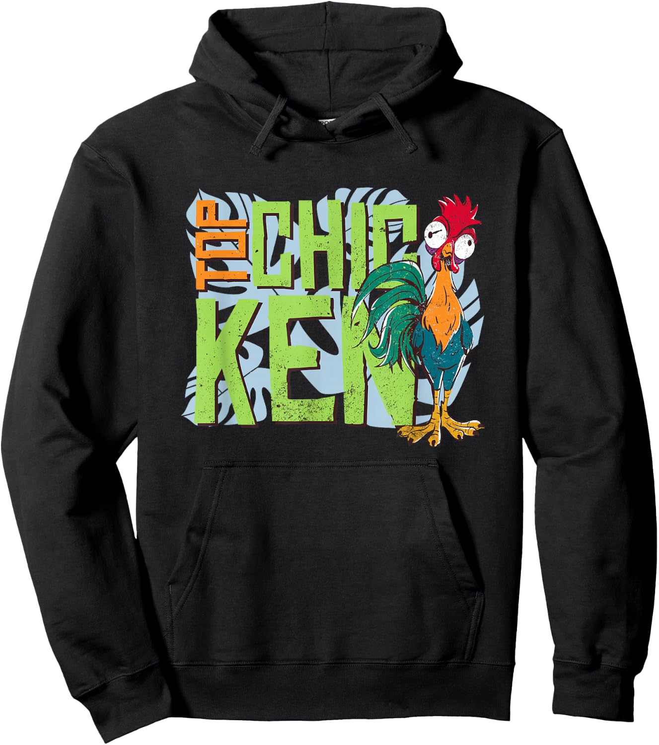 Disney Moana 2 Hei Hei Top Chicken Tropical Panel Hoodie - Hoodie | Black