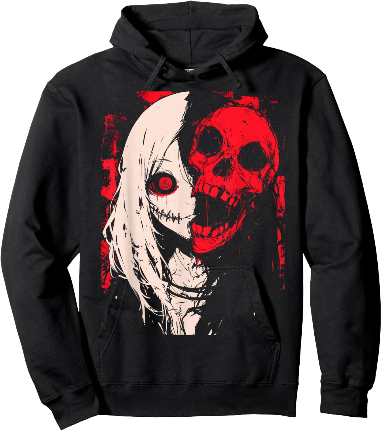 Horror Anime Manga | Japan Japanese Creepy Kawaii Goth Hoodie - Hoodie | Black