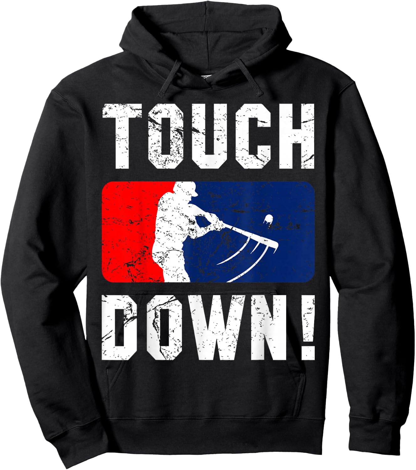 Touchdown Baseball Inspired Double Play Practice Game Hoodie - Hoodie | Black