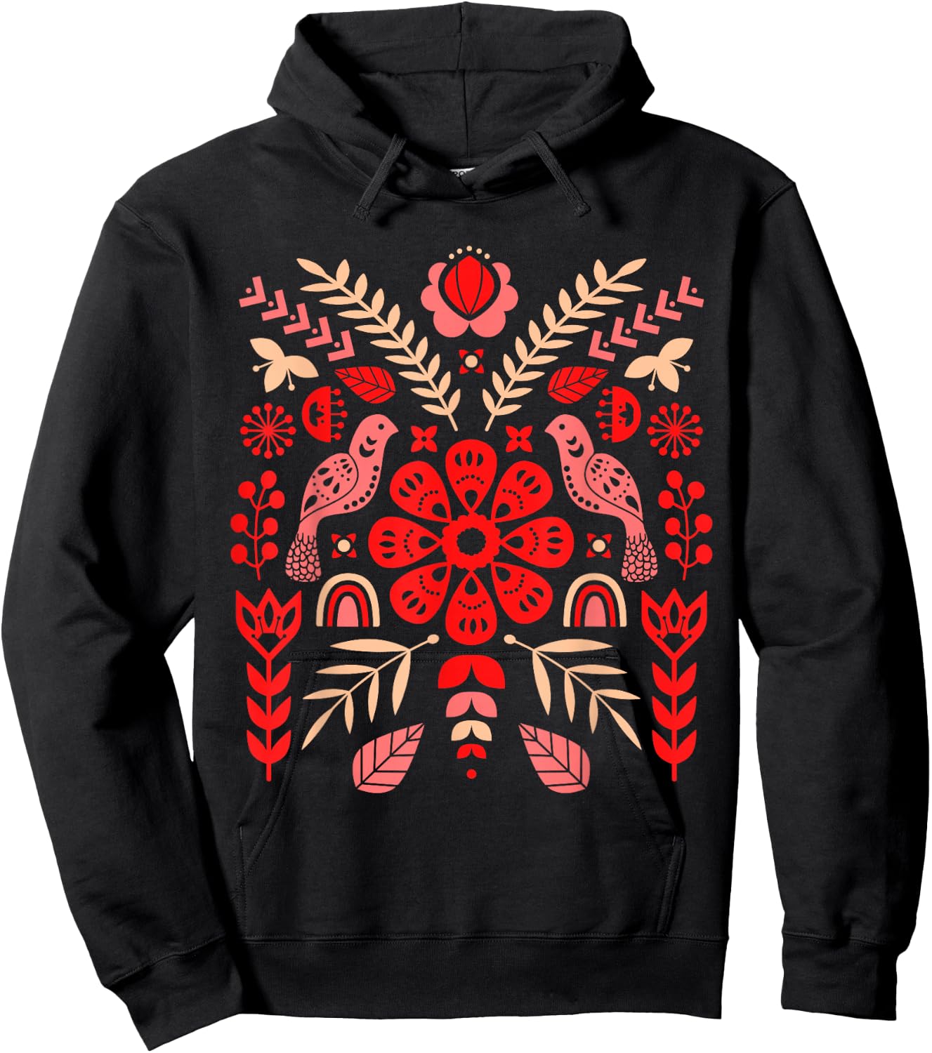 Ukrainian Birds | Vyshyvanka Style Hoodie - Hoodie | Black