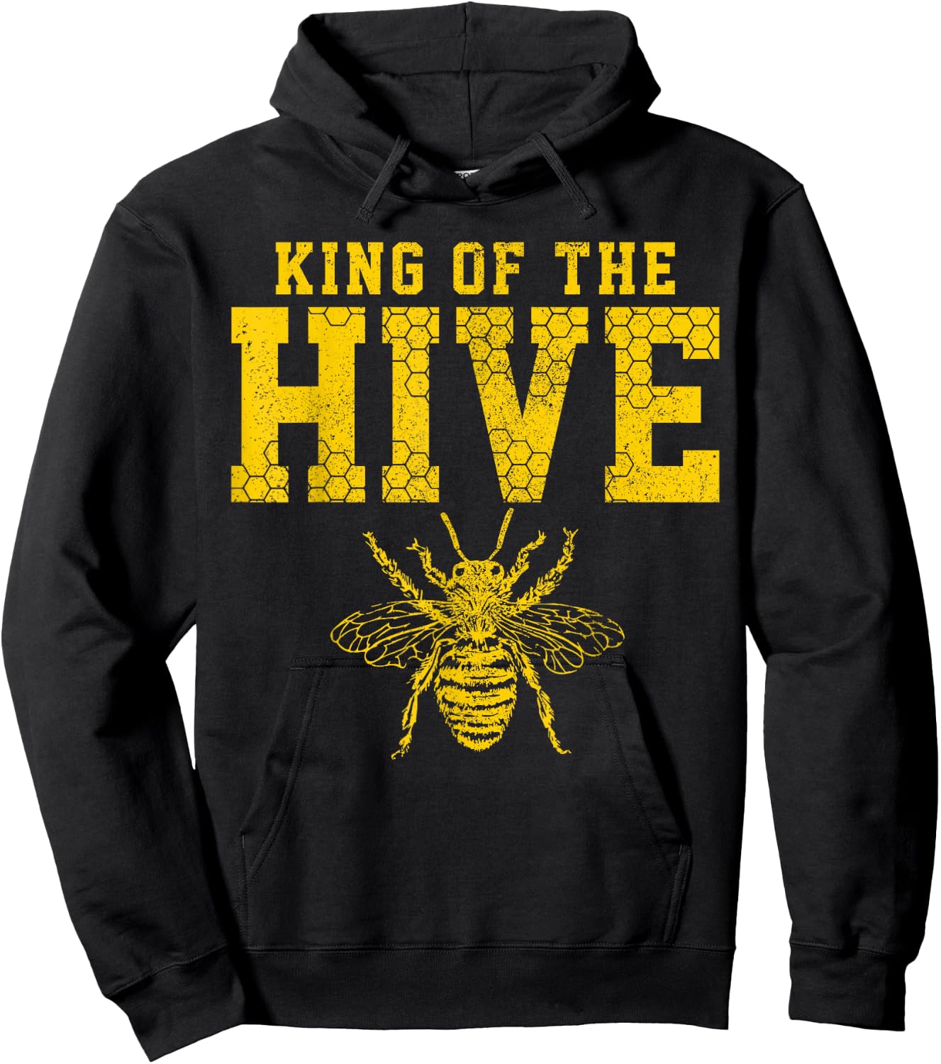 King Of The Hive Shirt - Bee Funny Beekeeper Gift Hoodie - Hoodie | Black
