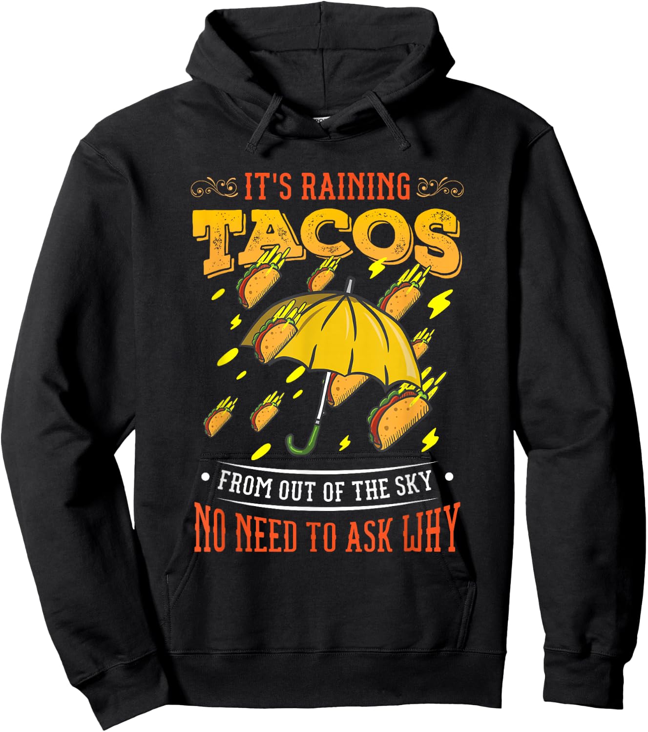 It's Raining Tacos Funny Taco Kids Girls Boys Gift Hoodie - Hoodie | Black
