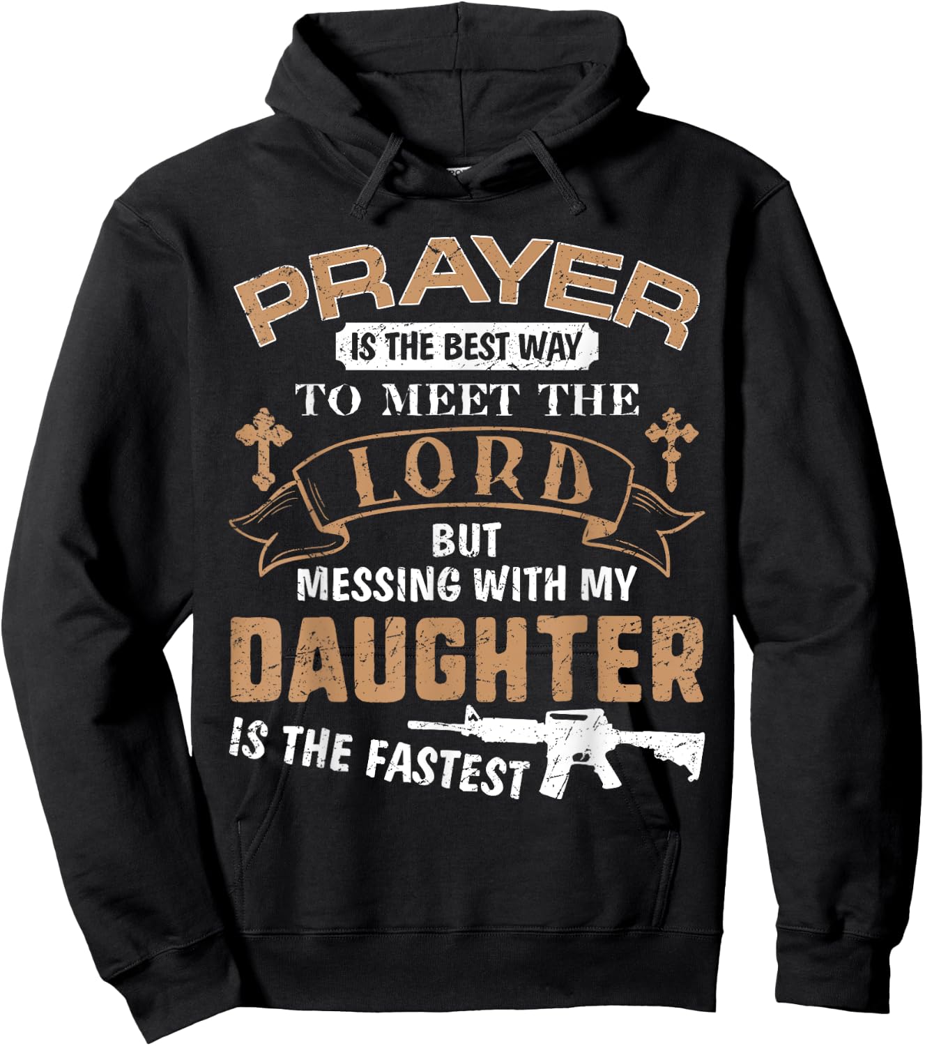 Father Day Funny For Proud Daddy Dad If You Mess My Daughter Hoodie - Hoodie | Black