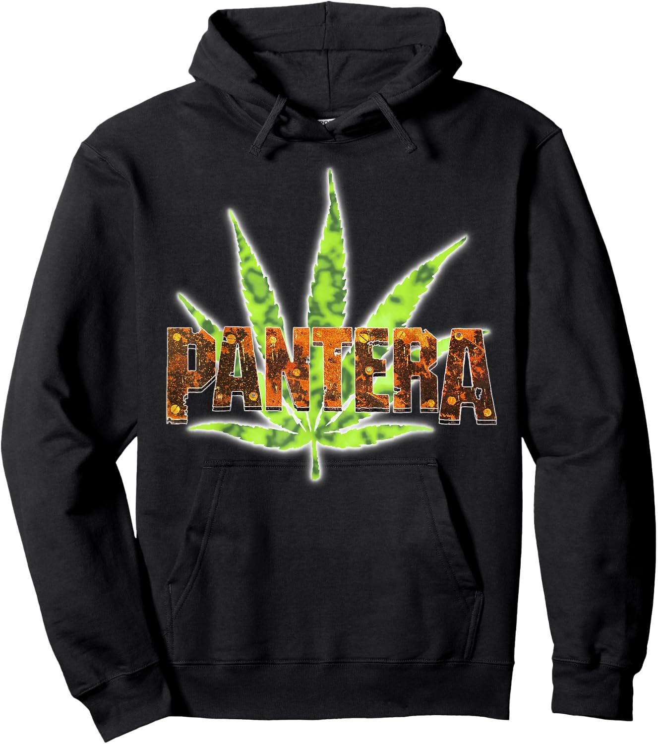 Pantera Official Vintage Leaf Logo Small Hoodie - Hoodie | Black
