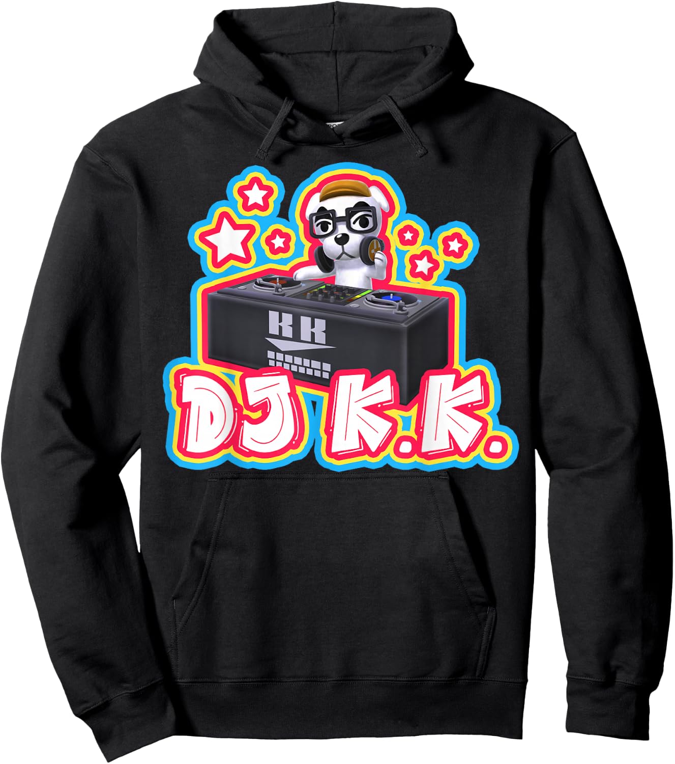 Animal Crossing DJ K.K. Portrait Hoodie - Hoodie | Black