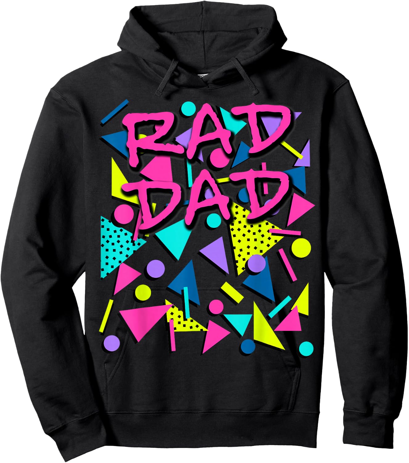 Rad Dad 80s Throwback Hoodie - Hoodie | Black