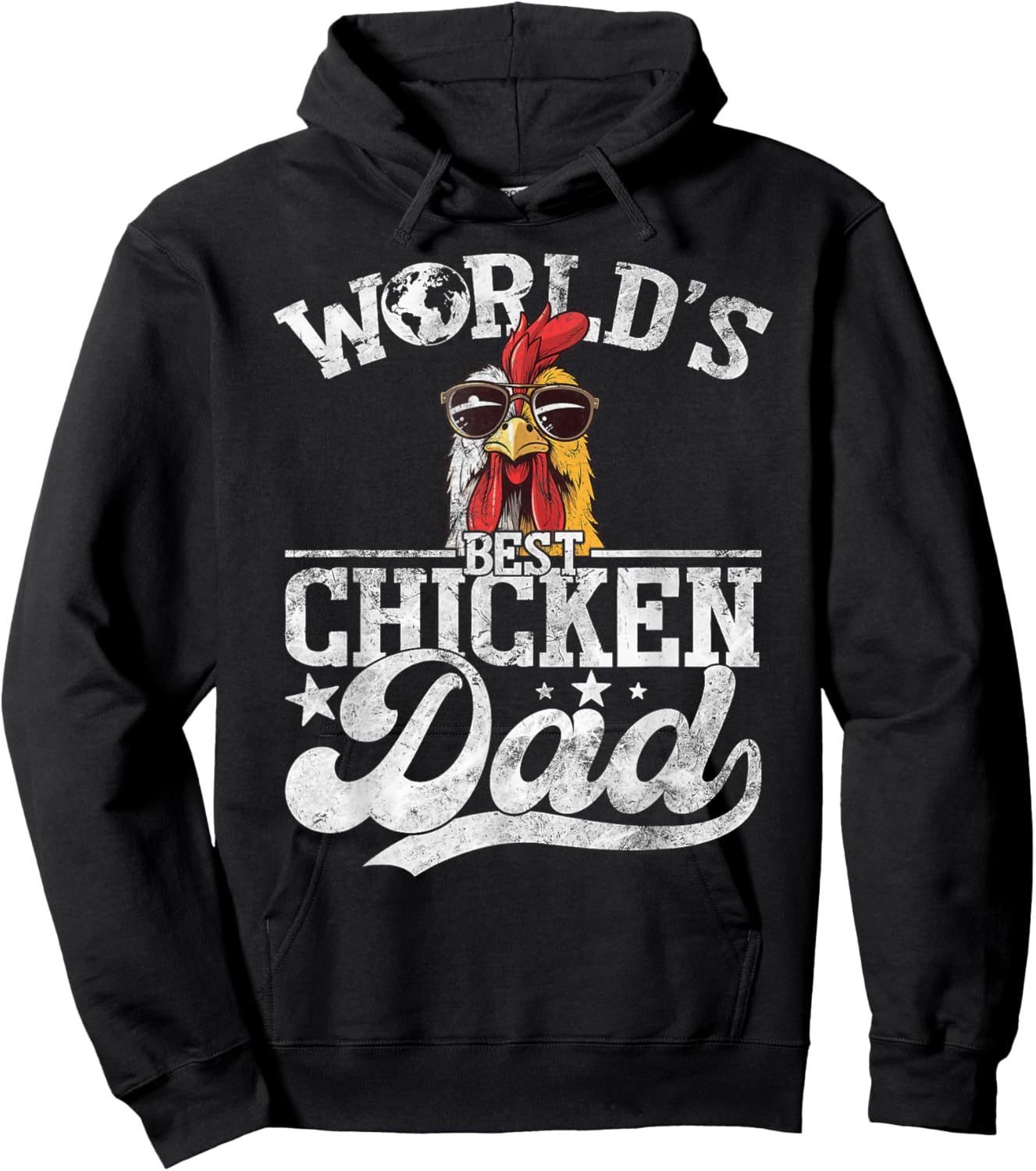 Chicken Farmer Dad World’s Best Chicken Dad Father's Day Hoodie - Hoodie | Black