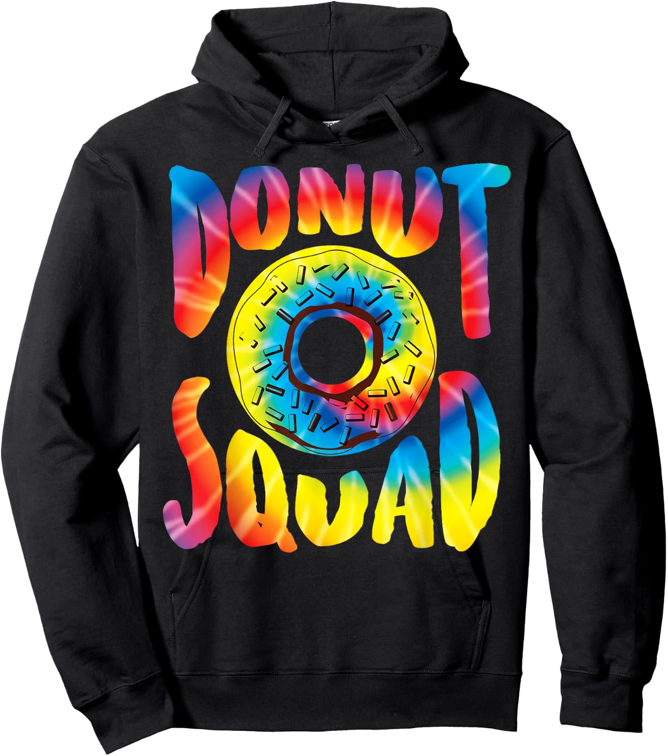 Donut Squad Shirt | Cool Donut Lover Tie Dye Gift Hoodie - Hoodie | Black