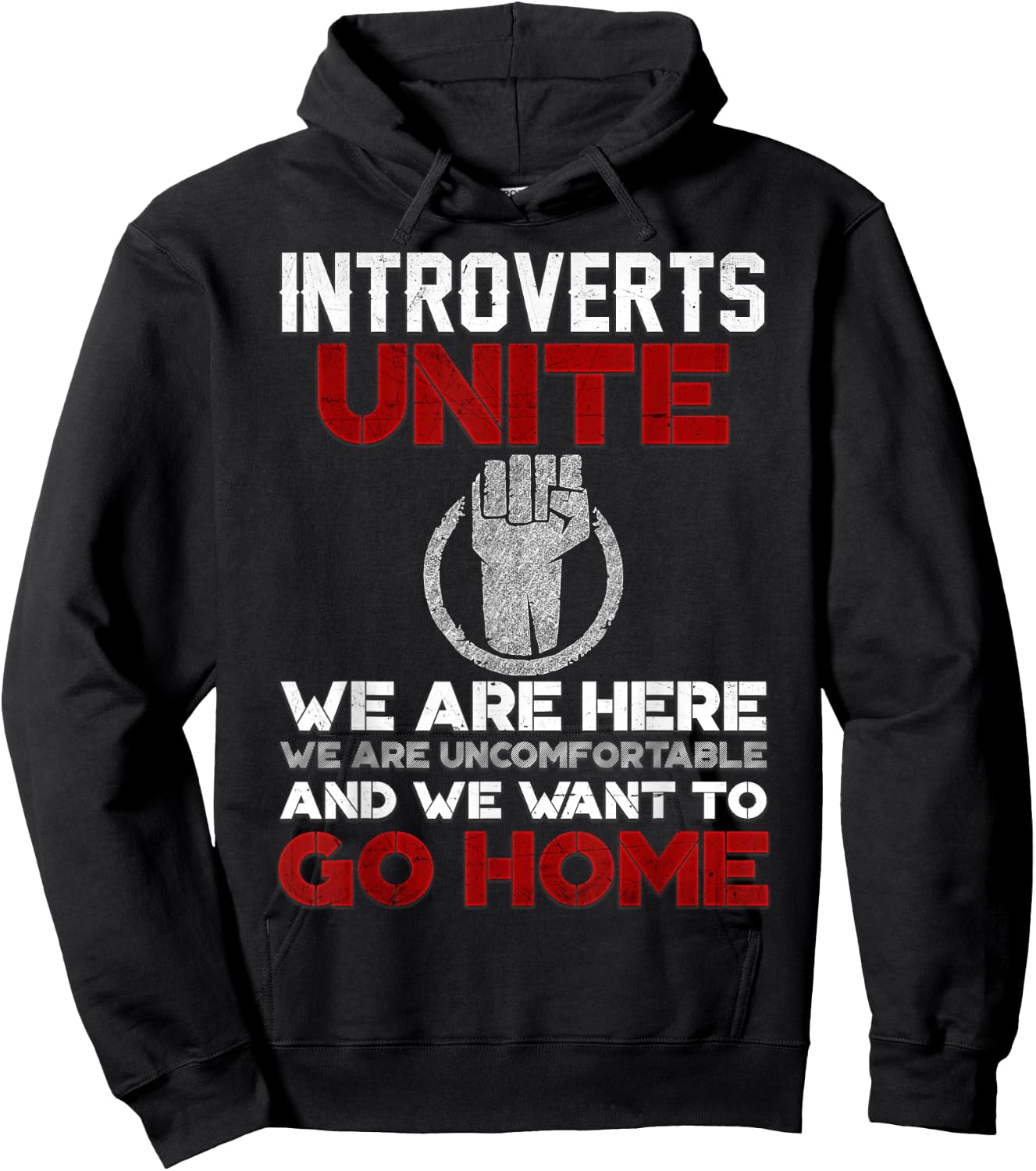 Funny INTP Introverts Unite Anti Social Women Hoodie - Hoodie | Black