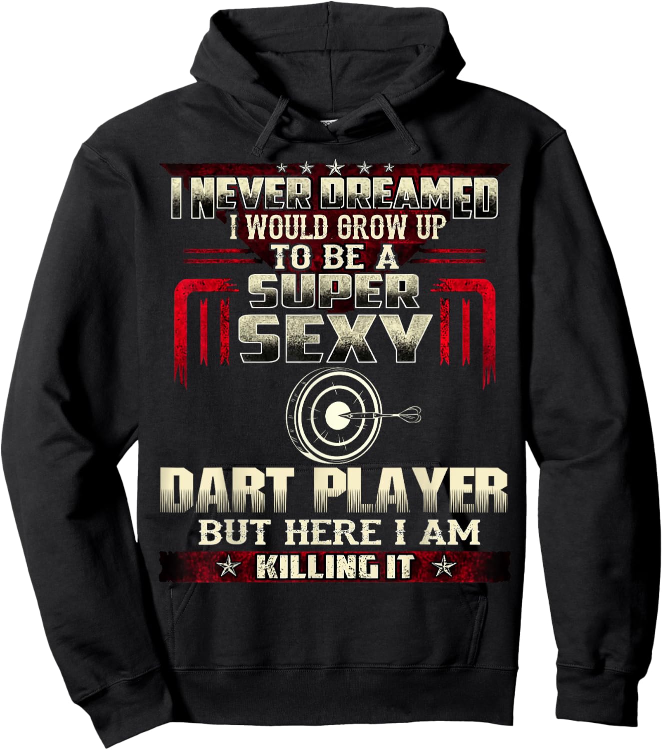 Funny Love Darts Shirt for Super Sexy Players Meme Quote Hoodie - Hoodie | Black