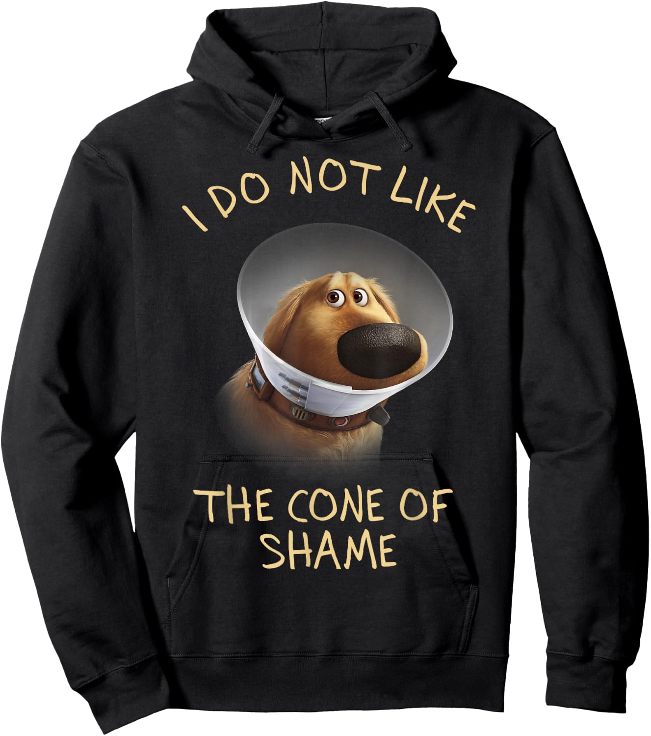 Disney Pixar Up Dug Cone Of Shame Hoodie - Hoodie | Black