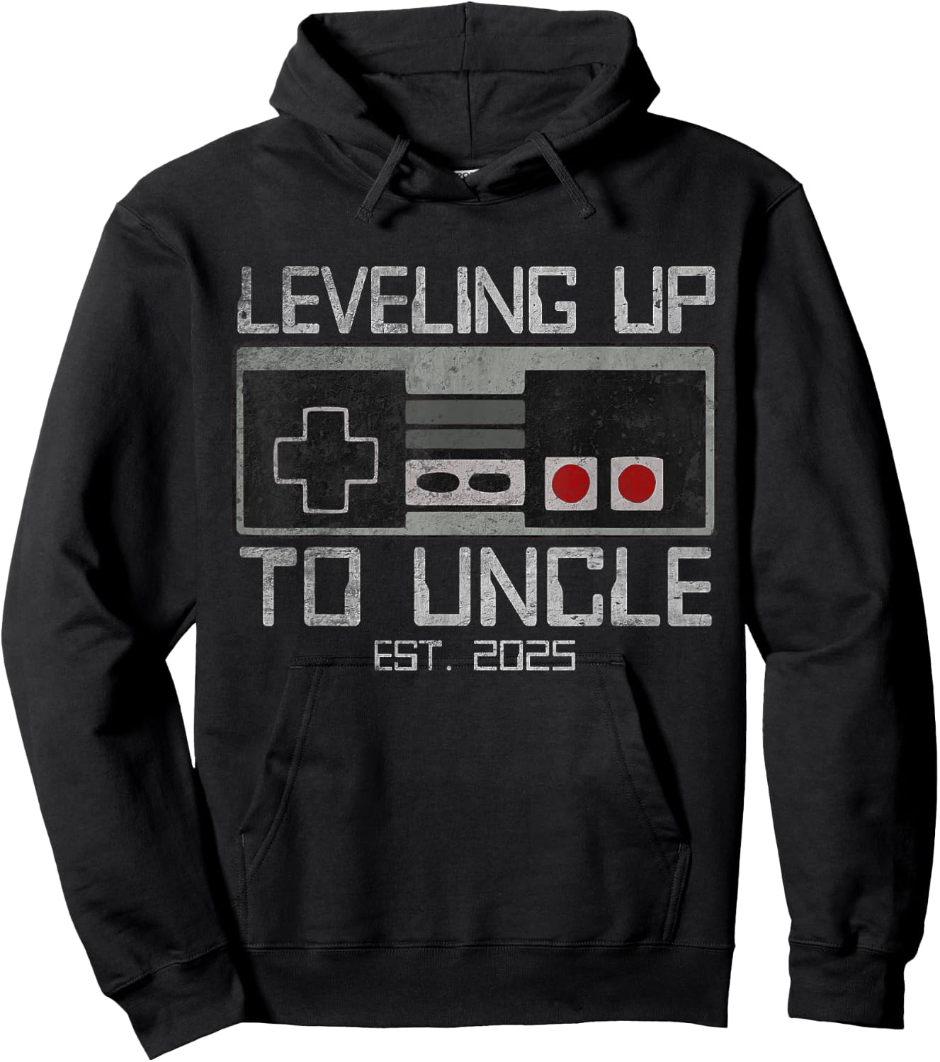 Leveling Up To Uncle 2025 Leveled Up For Future Uncle Hoodie - Hoodie | Black