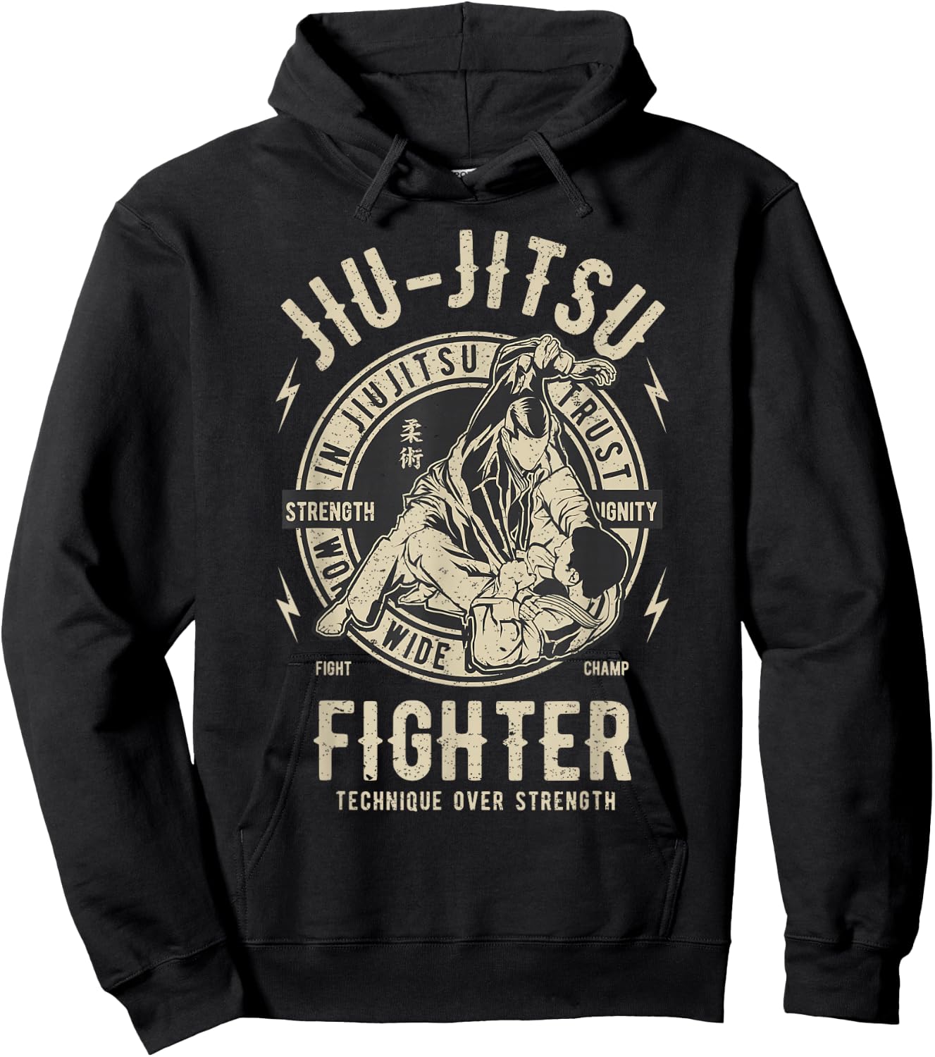 JIU Jitsu Shirt BJJ T Shirt Brazilian Jiu Jitsu Hoodie - Hoodie | Black