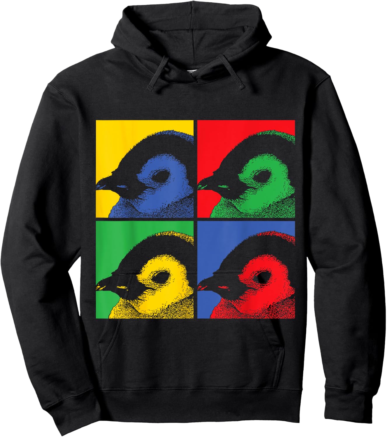 Pop Art Penguin Hoodie - Hoodie | Black