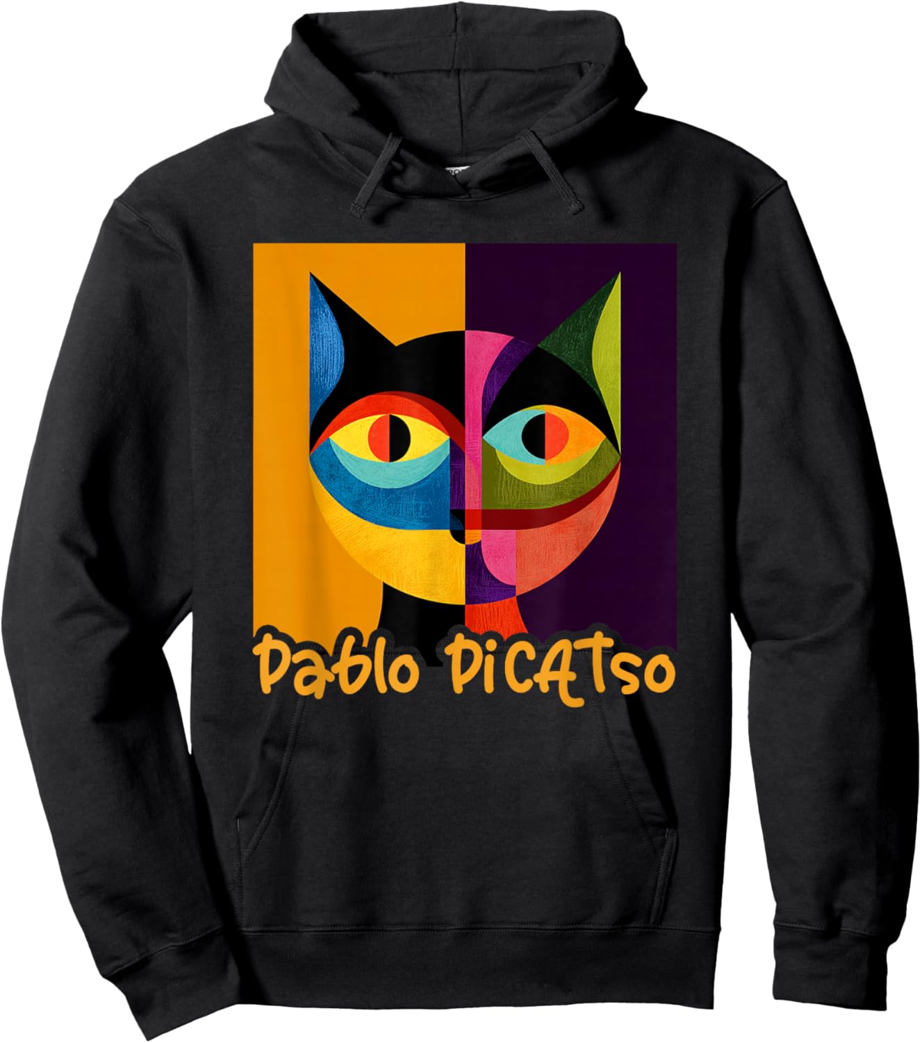 Funny Cat Design Picatso Hoodie - Hoodie | Black