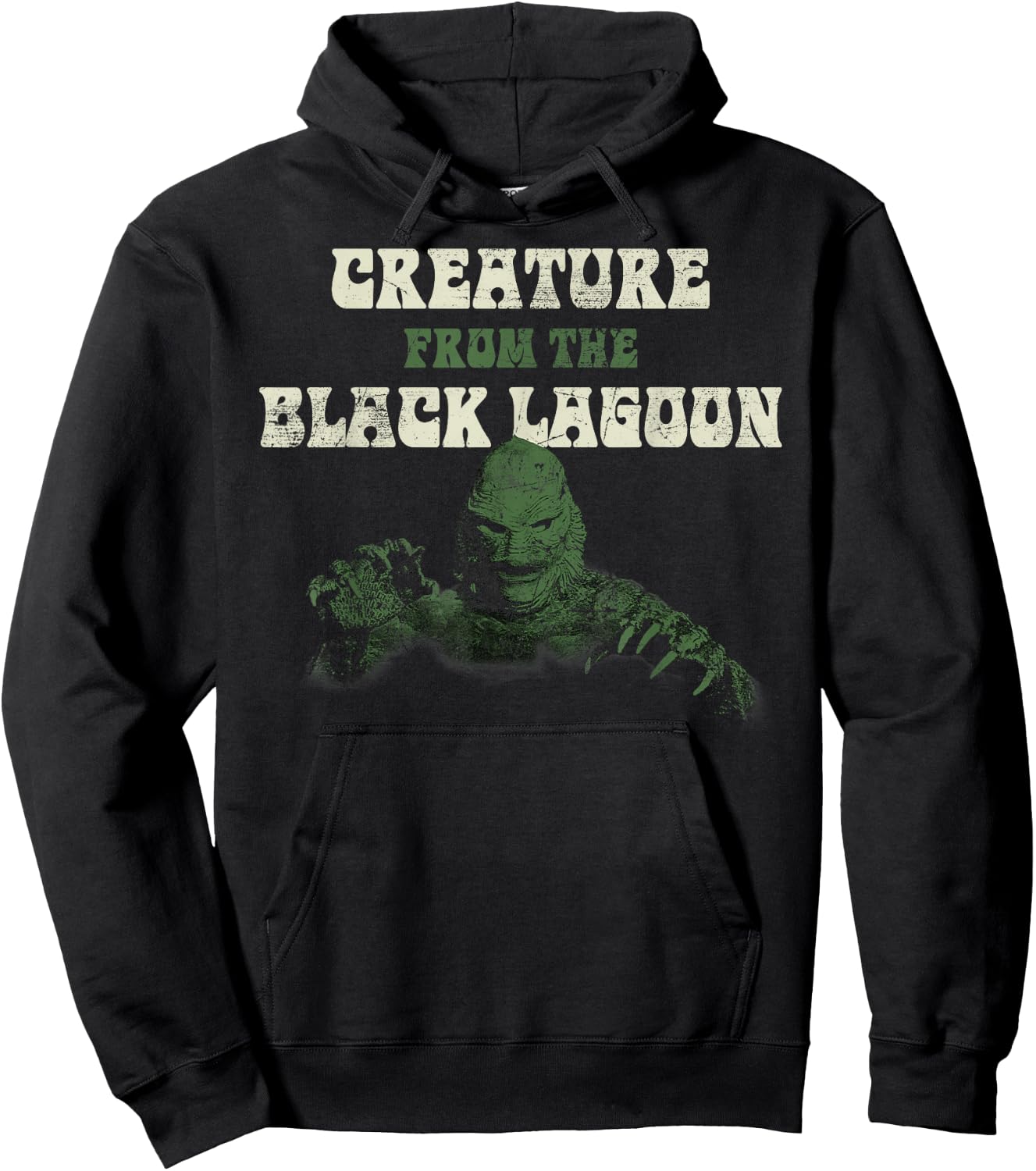 Universal Monsters From The Black Lagoon Dark Portrait Hoodie - Hoodie | Black