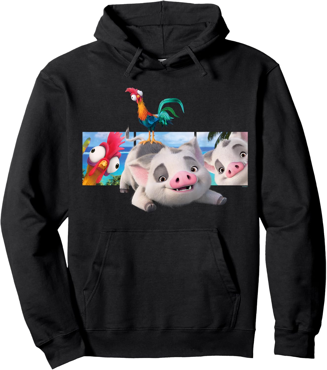 Disney Moana 2 Best Beach Friends Pua and Heihei Hoodie - Hoodie | Black