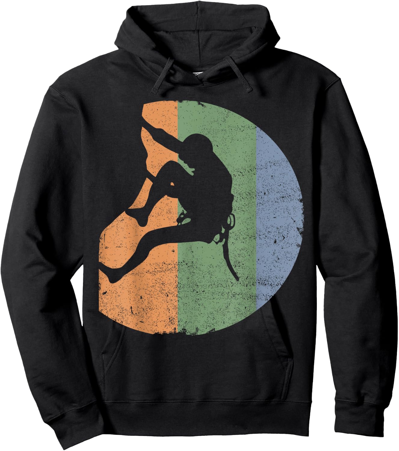 Rock Climbing Vintage Climber - Outdoor Gear Hoodie - Hoodie | Black