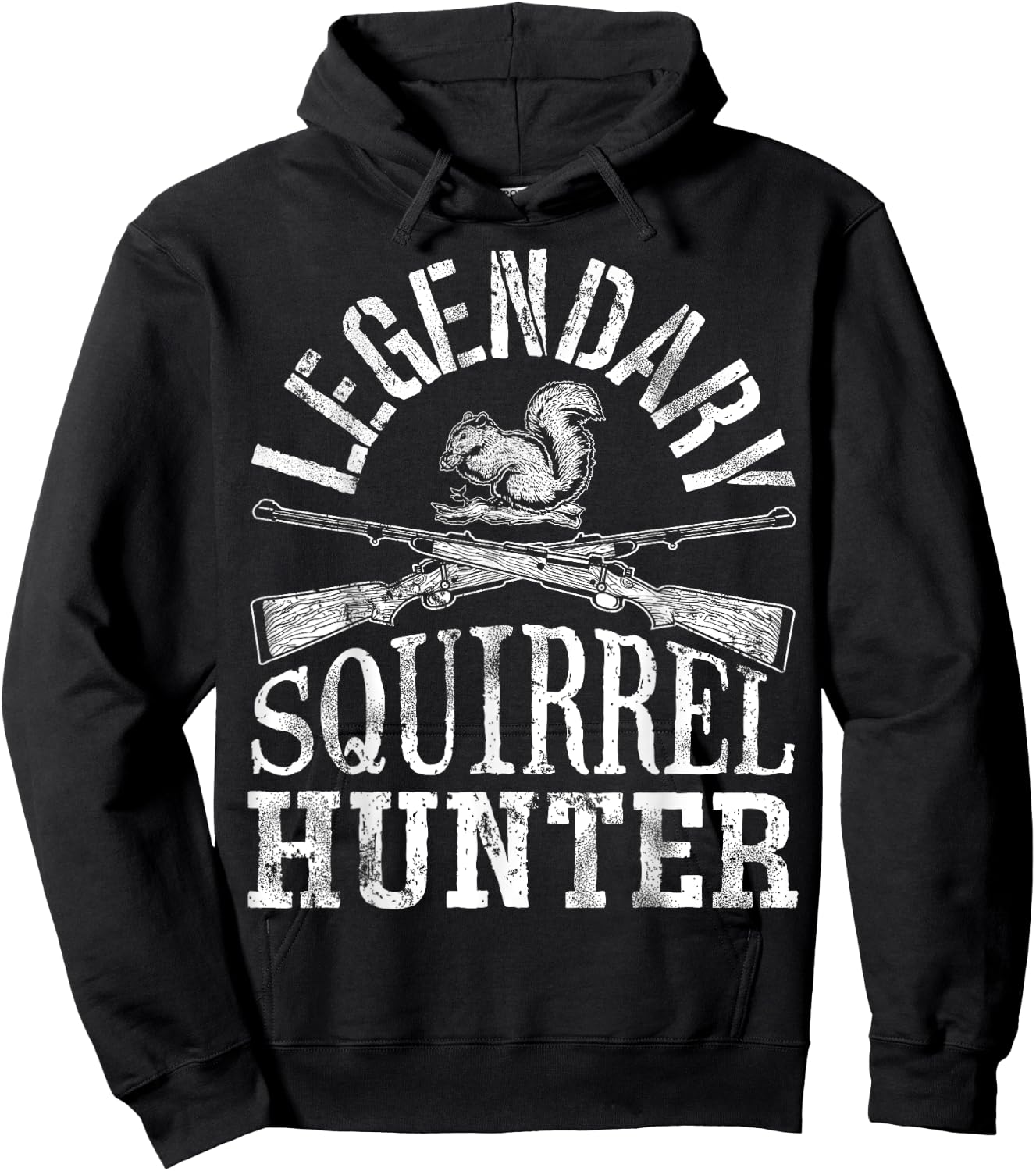 Legendary Squirrel Hunter T shirt Hunting Funny Vintage Gift Hoodie - Hoodie | Black