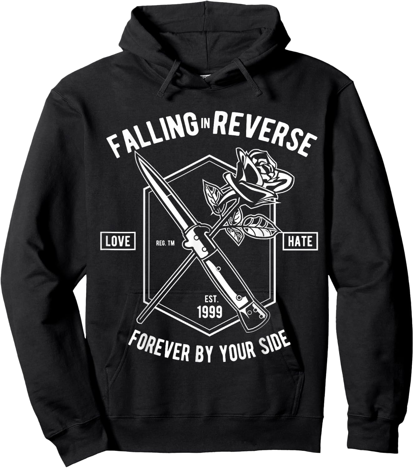 Falling in Reverse (Knife and Rose) Hoodie - Hoodie | Black