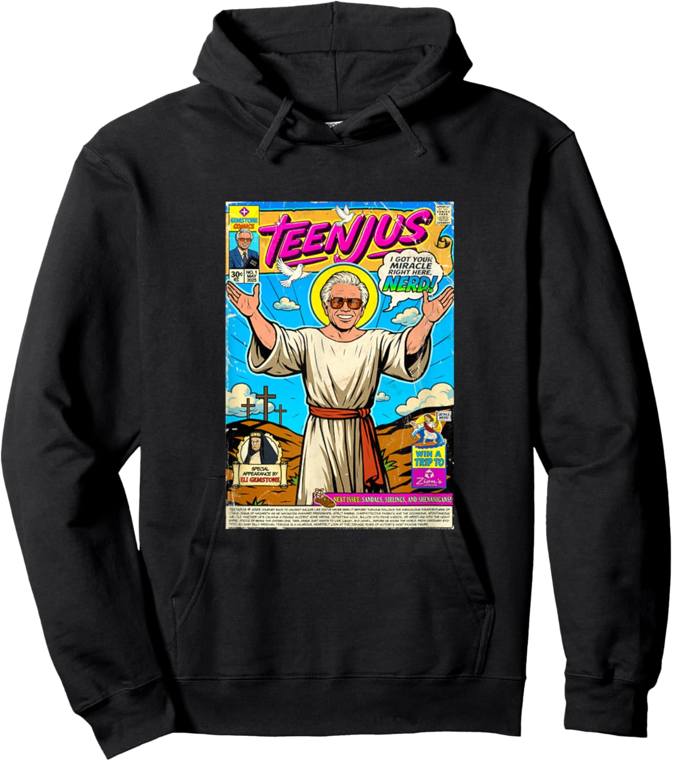 T-Shirt Hoodie - Hoodie | Black