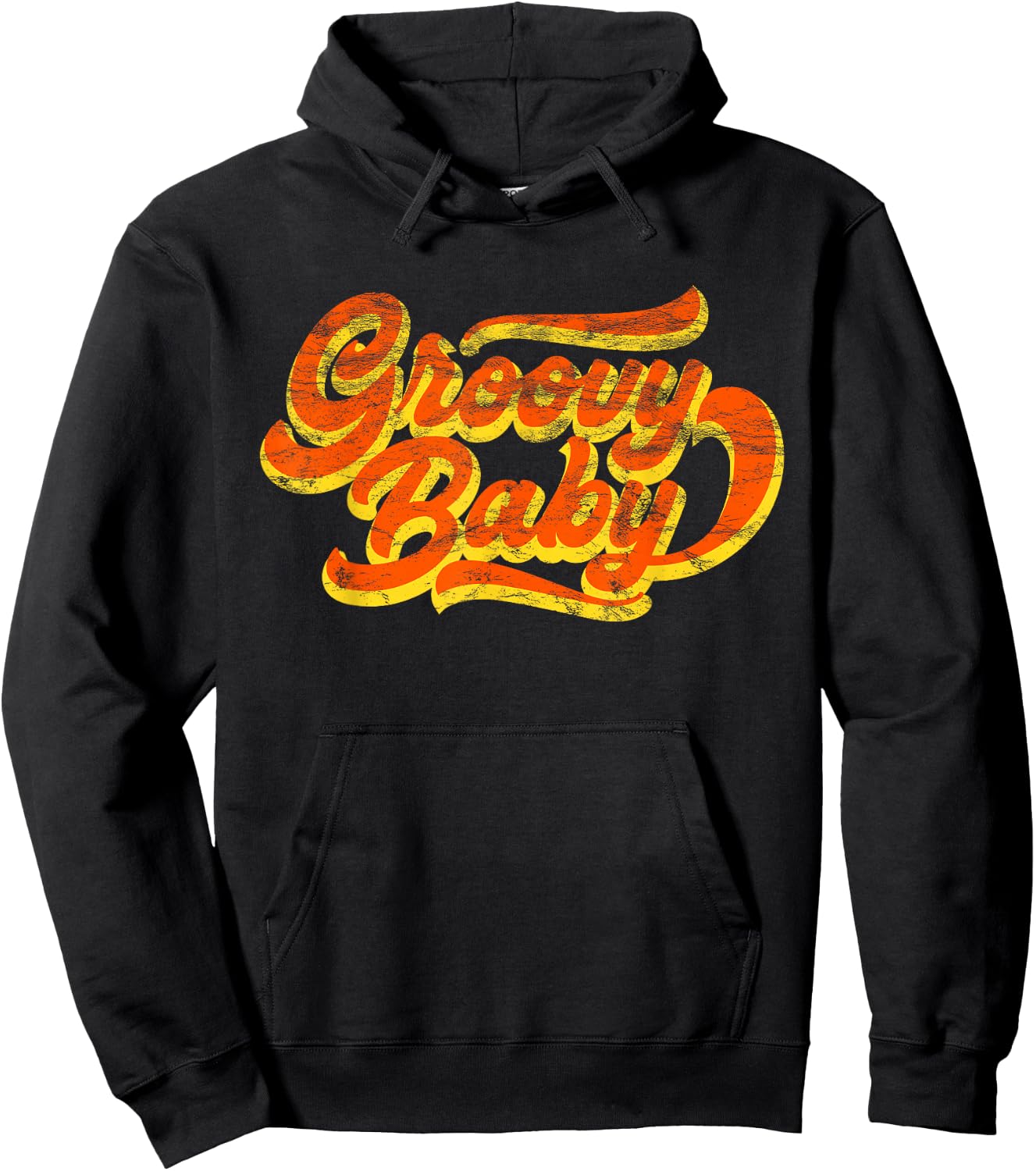 Seventies Vintage Groovy Baby 70s Retro Graphic Hoodie - Hoodie | Black