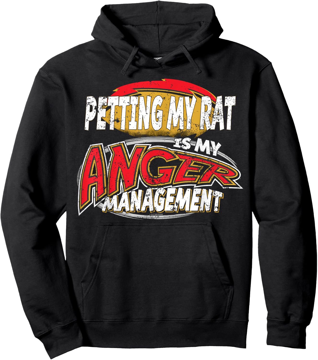 Pet Rat Shirt Petting My Rat My Anger Management Rats As Pet Hoodie - Hoodie | Black