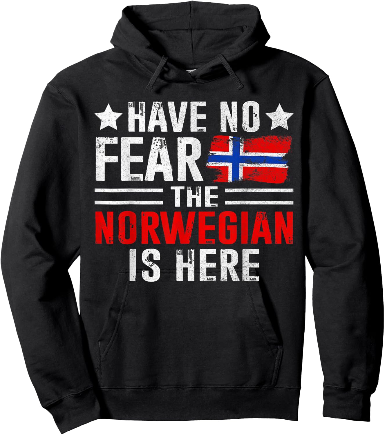Have No Fear The Norwegian Is Here Funny Norway Heritage Hoodie - Hoodie | Black