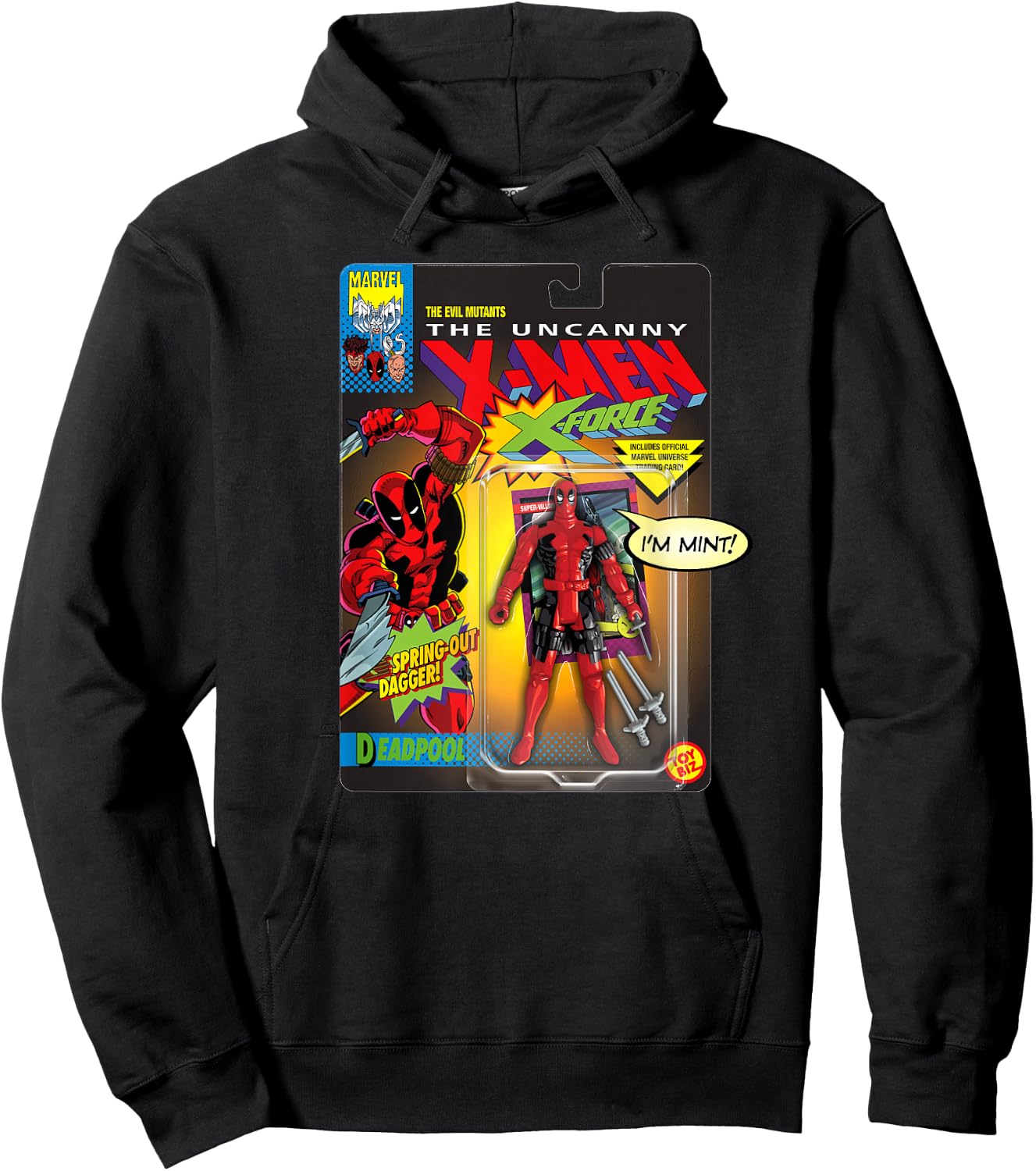 Marvel Deadpool X-Men Toy Figure Hoodie - Hoodie | Black