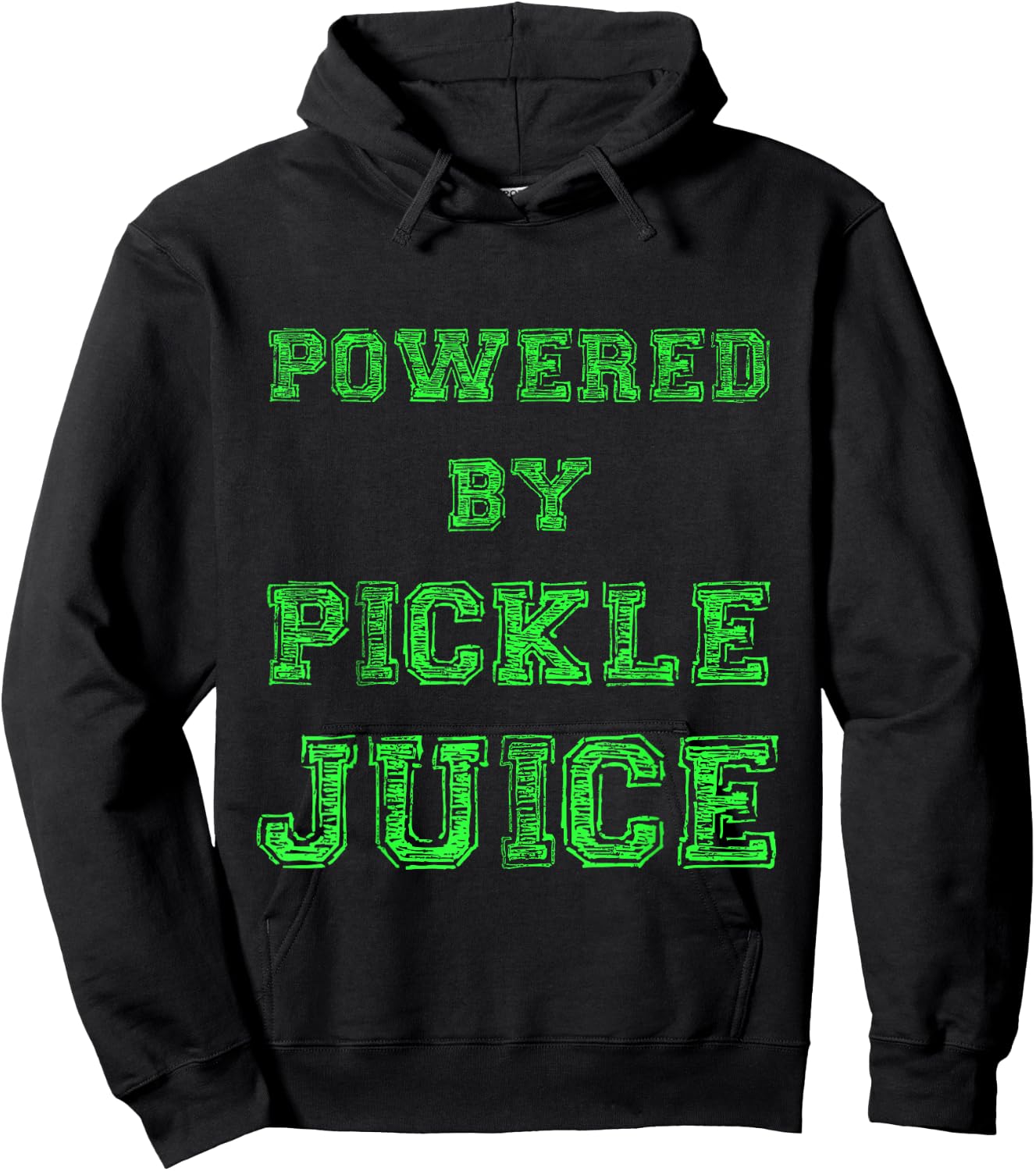 Powered By Pickle Juice Funny Gym Yoga Gift Fitness Fan Hoodie - Hoodie | Black