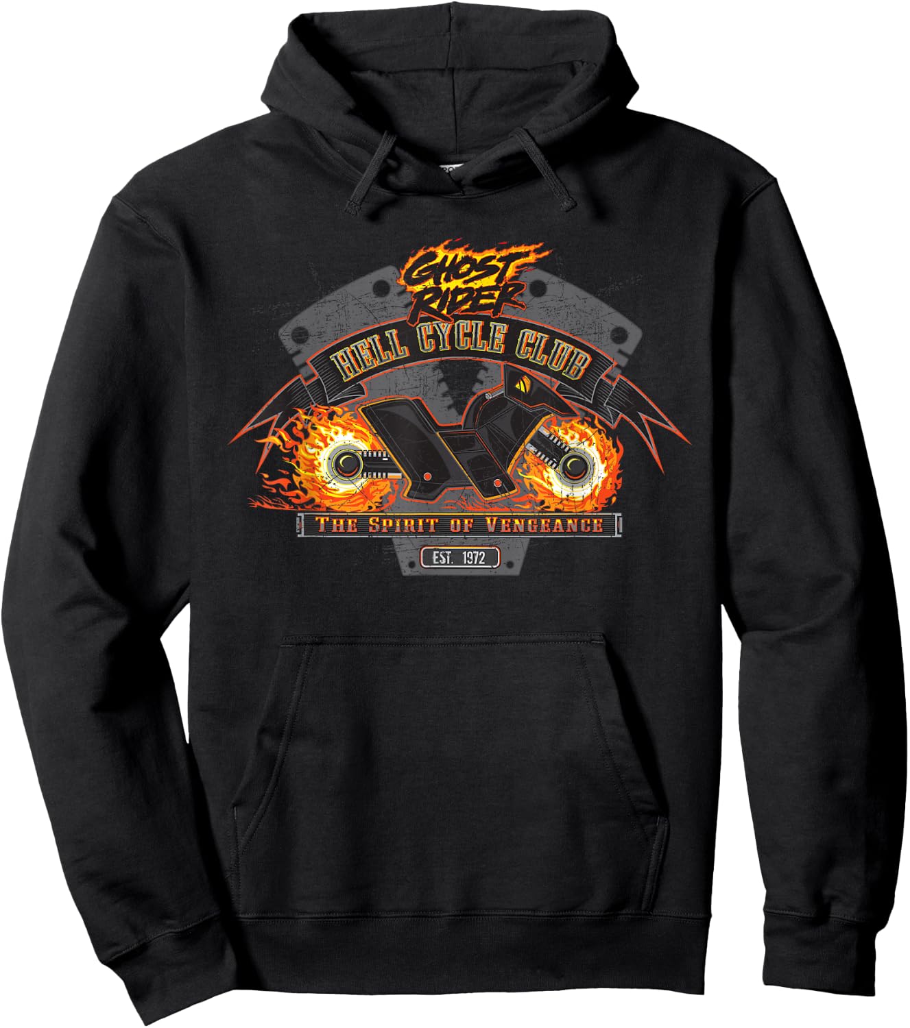 Marvel Ghost Rider Hell Cycle Club Hoodie - Hoodie | Black