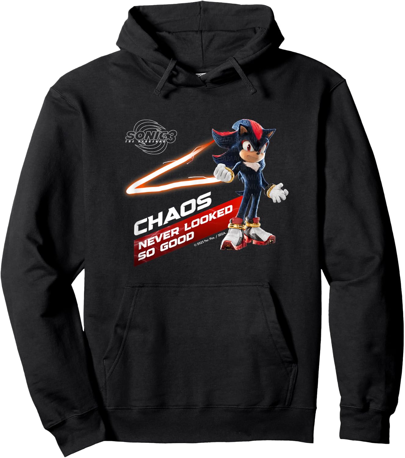 Sonic the Hedgehog 3 - Shadow "Chaos Never Looked So Good" Hoodie - Hoodie | Black
