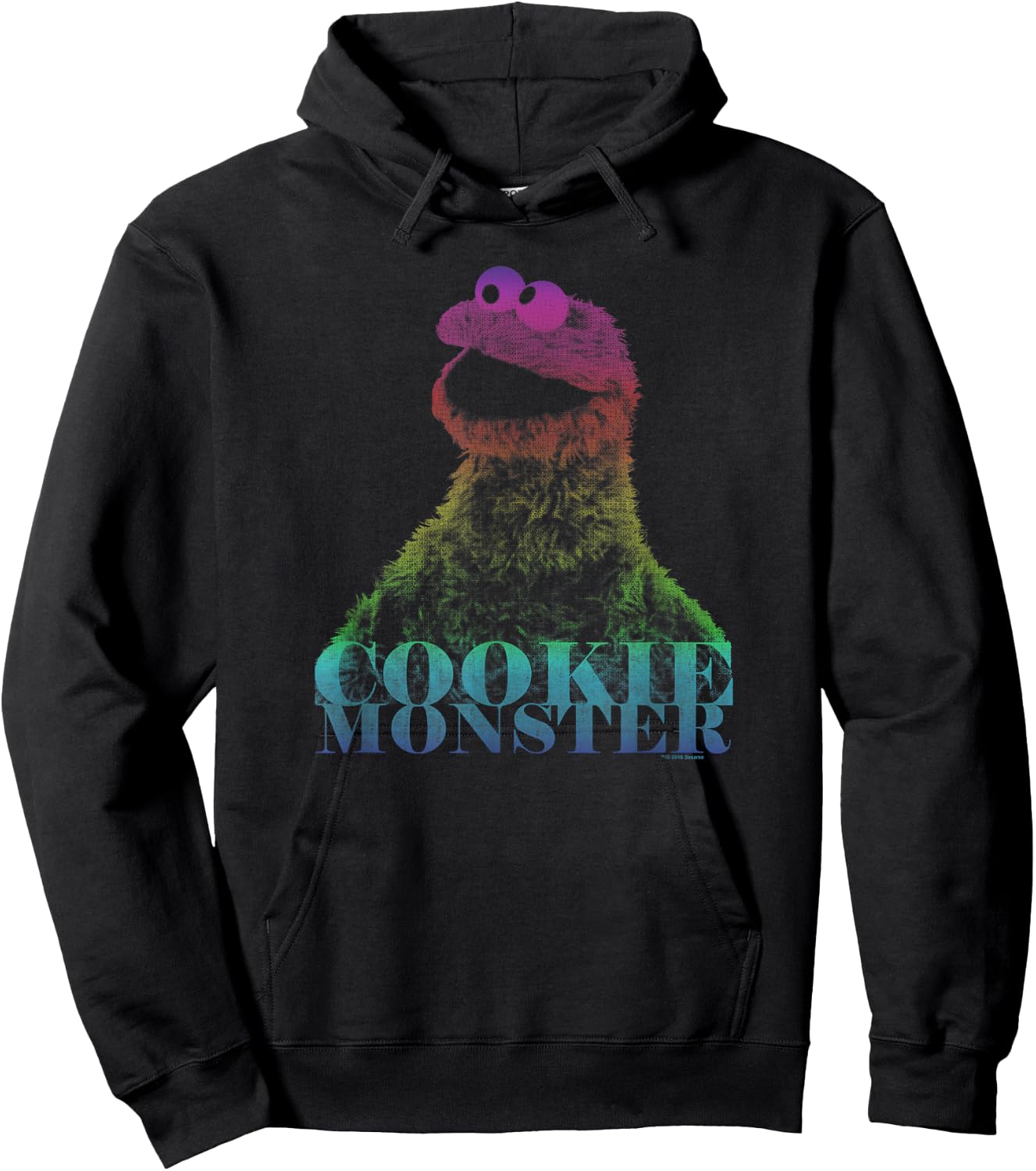 Sesame Street Cookie Monster Halftone Hoodie - Hoodie | Black
