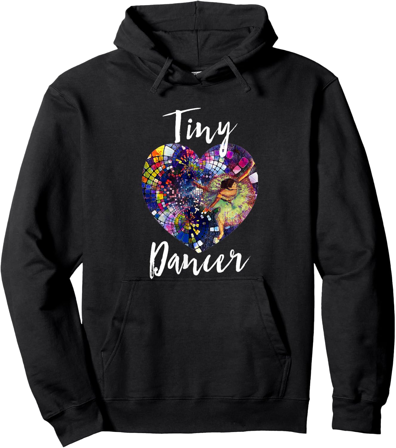 Tiny Dancer Degas Ballerina Heart Hoodie - Hoodie | Black