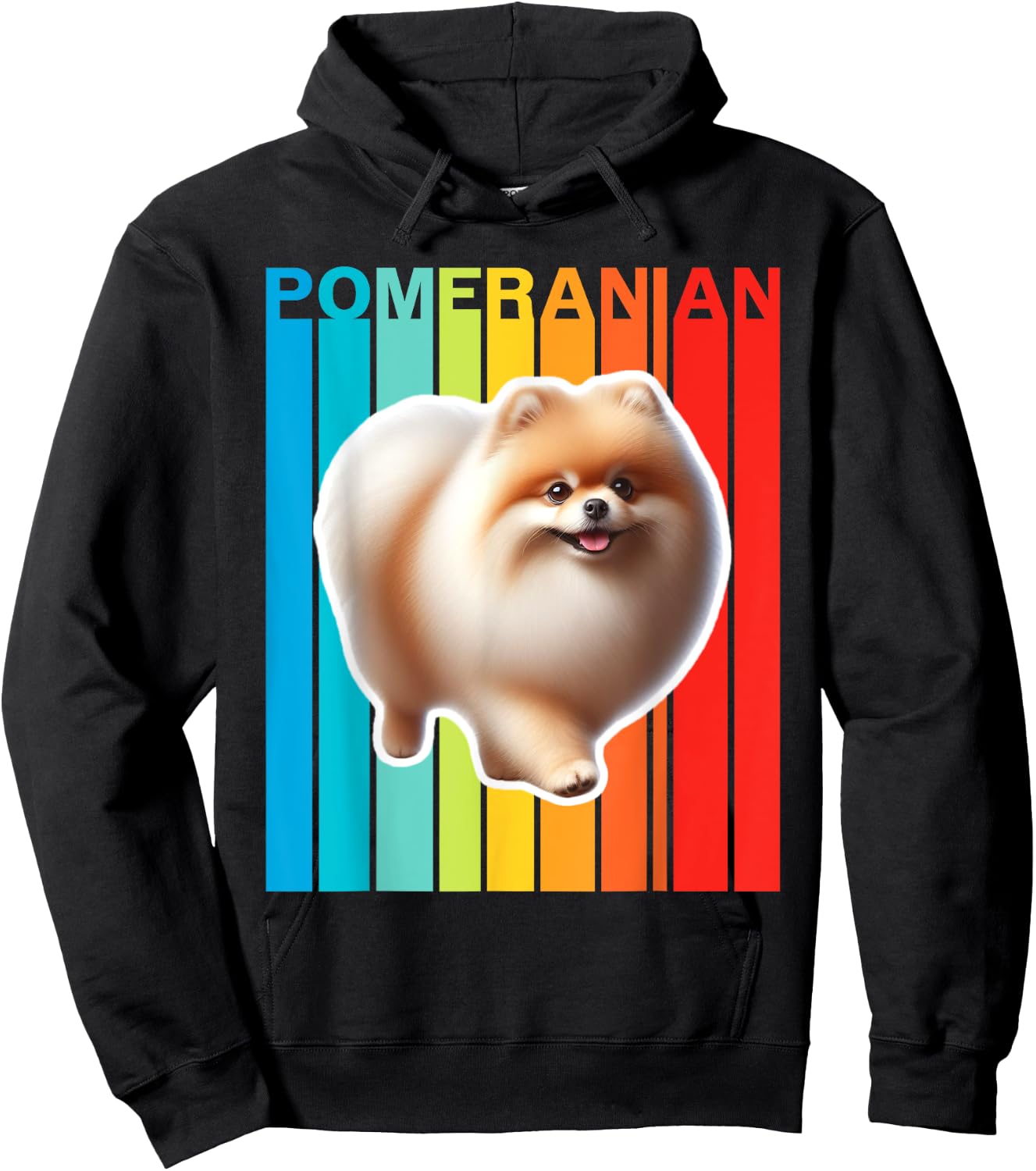 Colorful Pomeranian Hoodie - Hoodie | Black