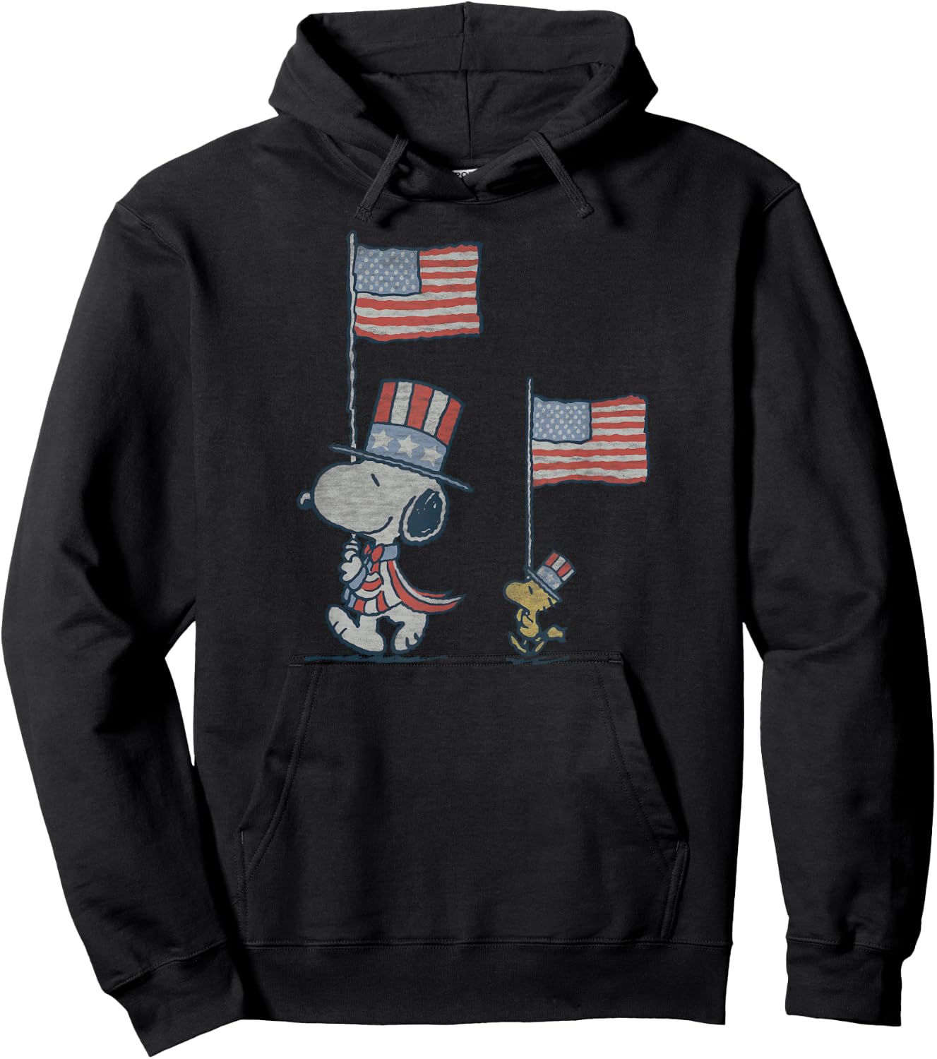 Peanuts Snoopy Woodstock March Hoodie - Hoodie | Black